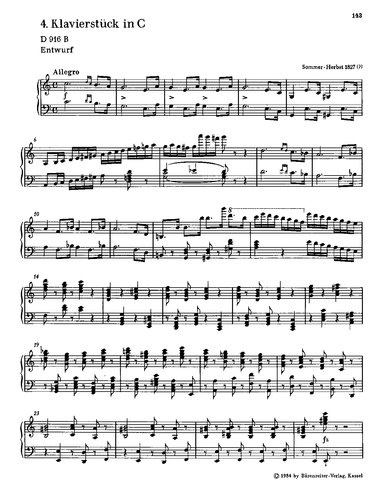 Piano Piece in C major