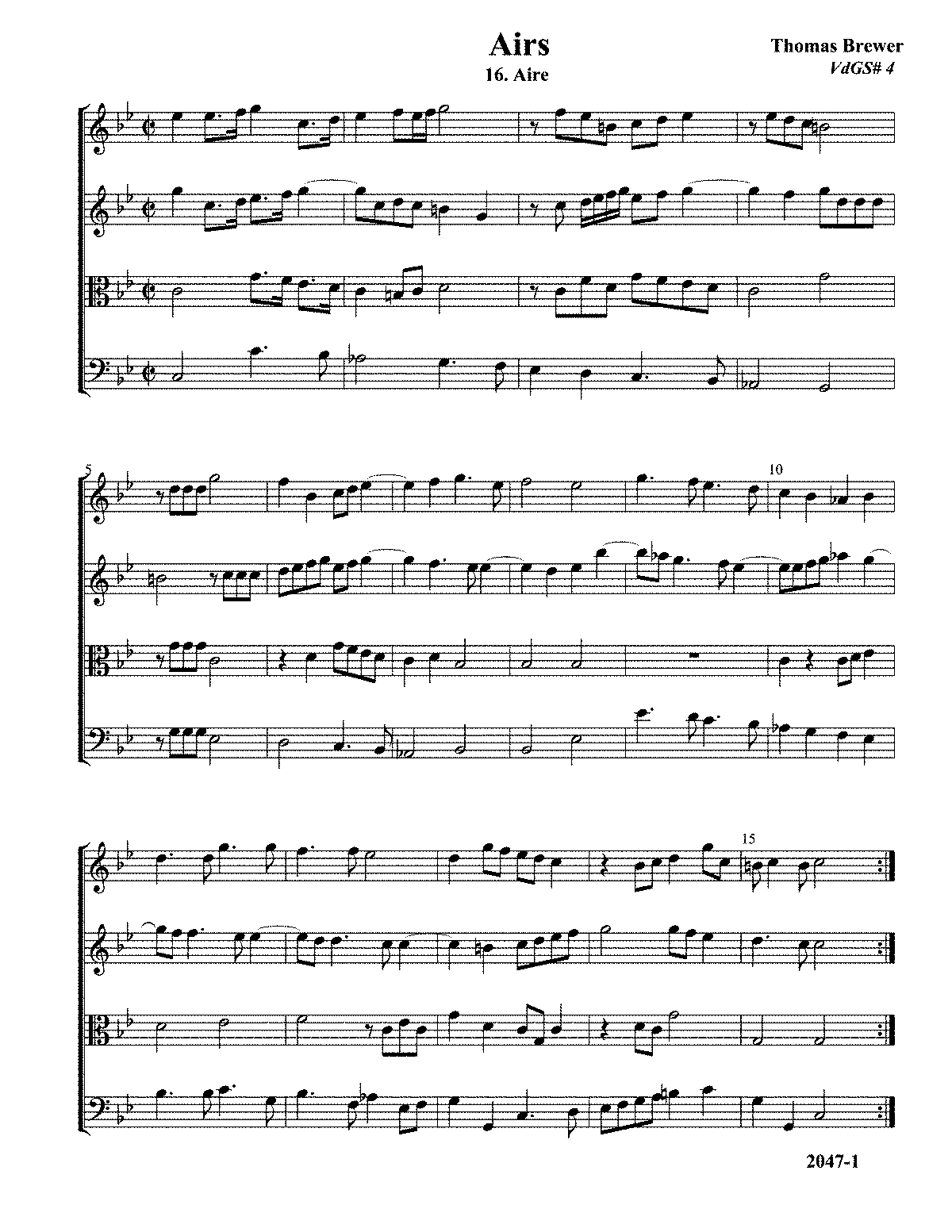 Airs for 4 Viols (Brewer, Thomas) - IMSLP