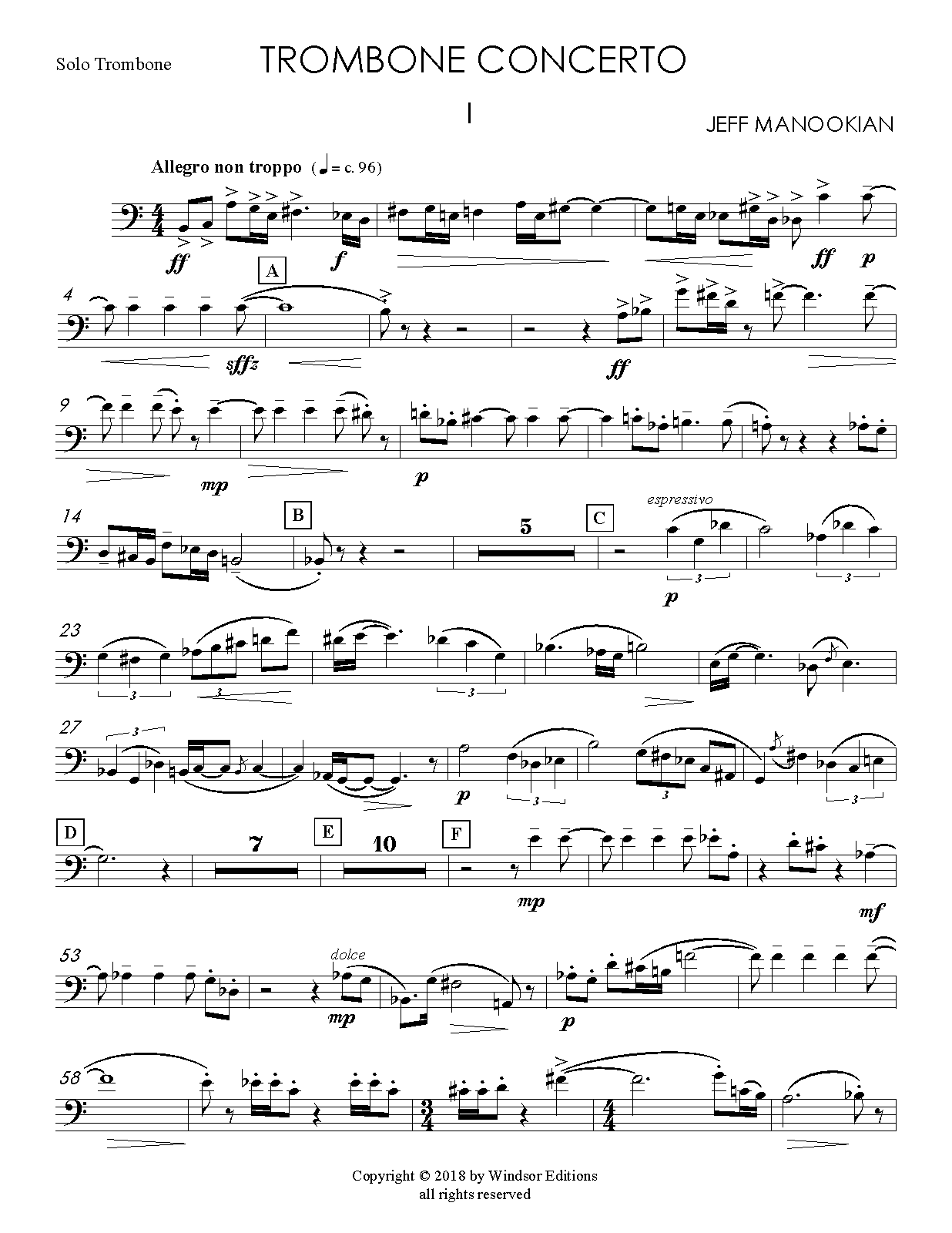 Trombone Concerto (Manookian, Jeff) IMSLP Free Sheet Music PDF Download