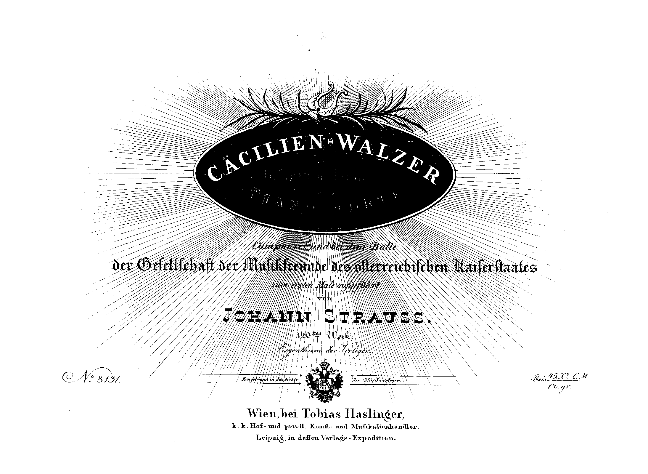 Cäcilien-Walzer, Op.120