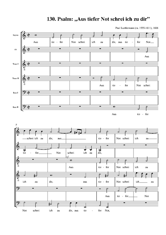 Aus tiefer Not schrei ich zu