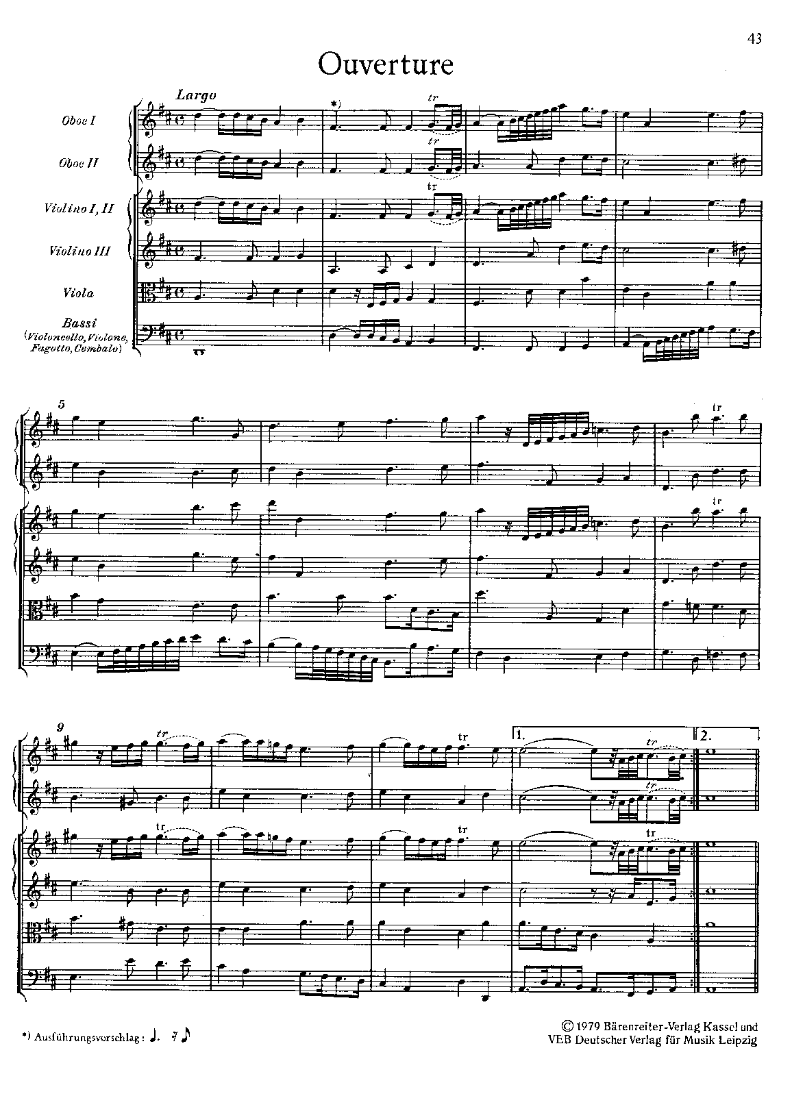 Overture in D major, HWV 337