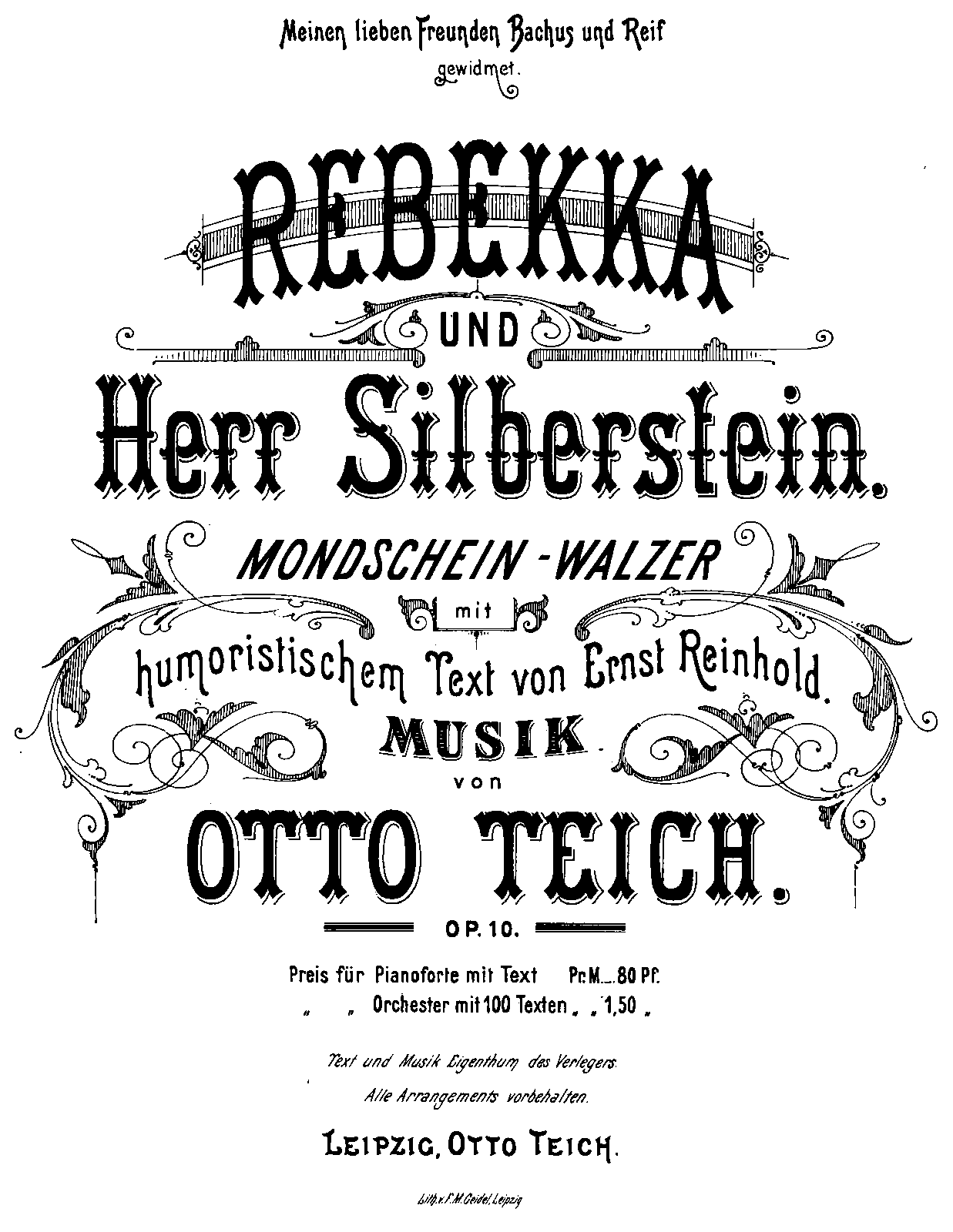 Rebekka und Herr Silberstein, Op.10 (Teich, Otto) IMSLP