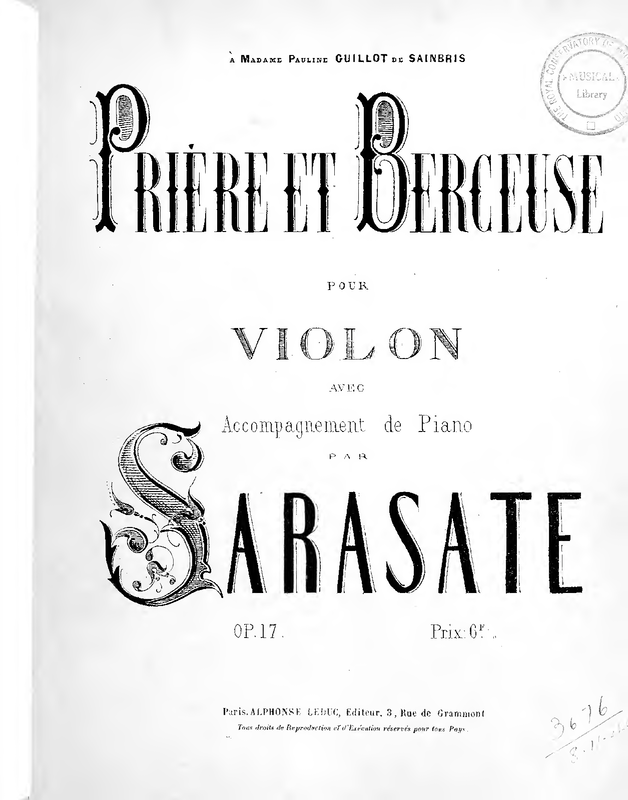 Prière et Berceuse