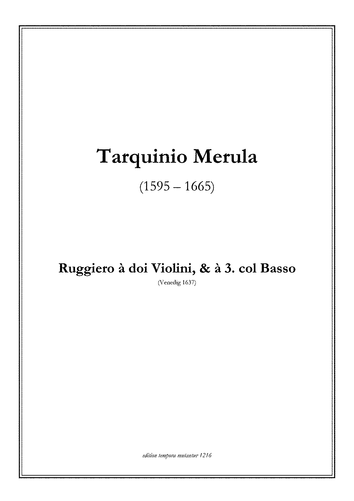 Ruggiero, Op.12 No.18 (Merula, Tarquinio) - IMSLP