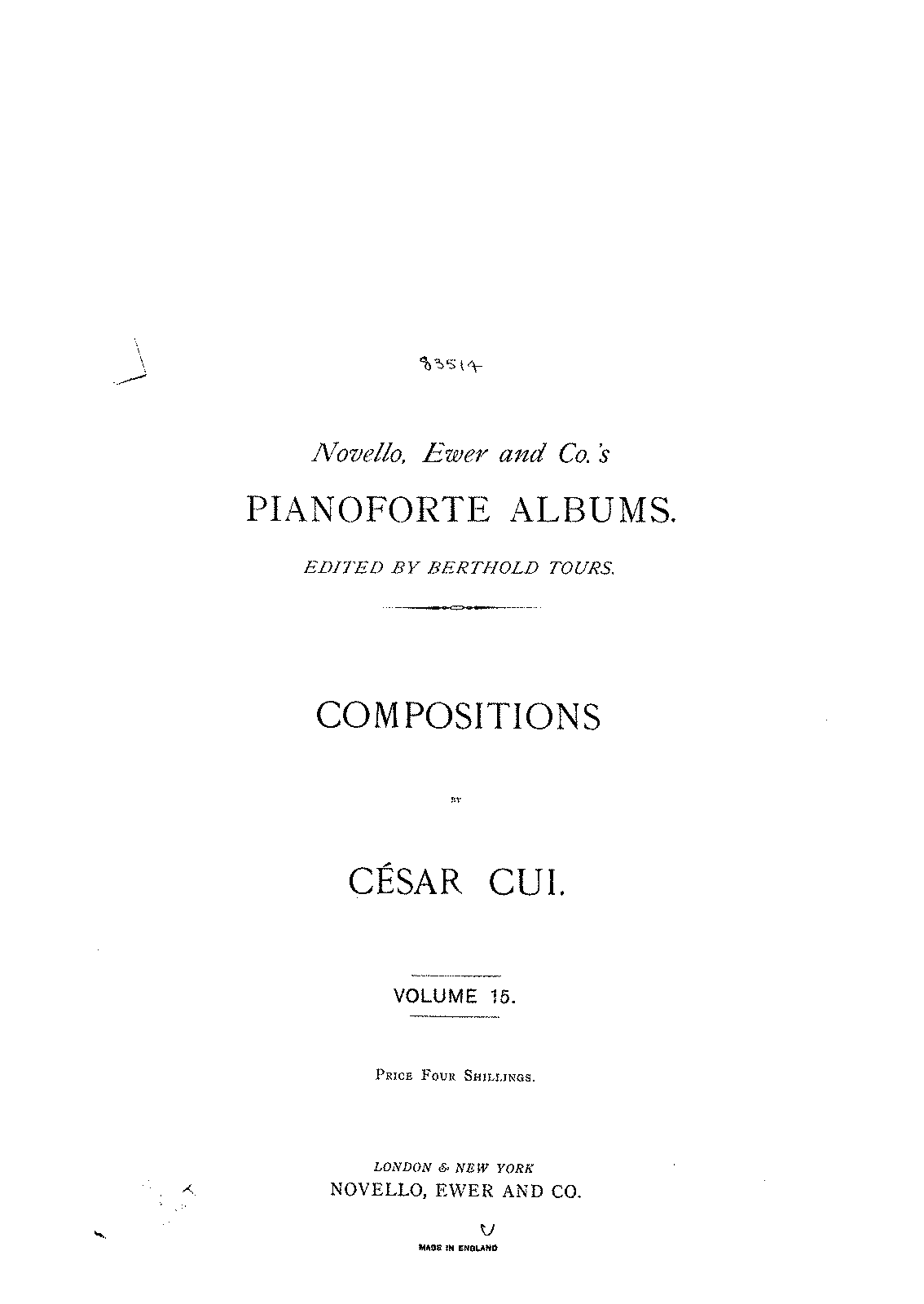 Compositions for Pianoforte (Cui, César) - IMSLP