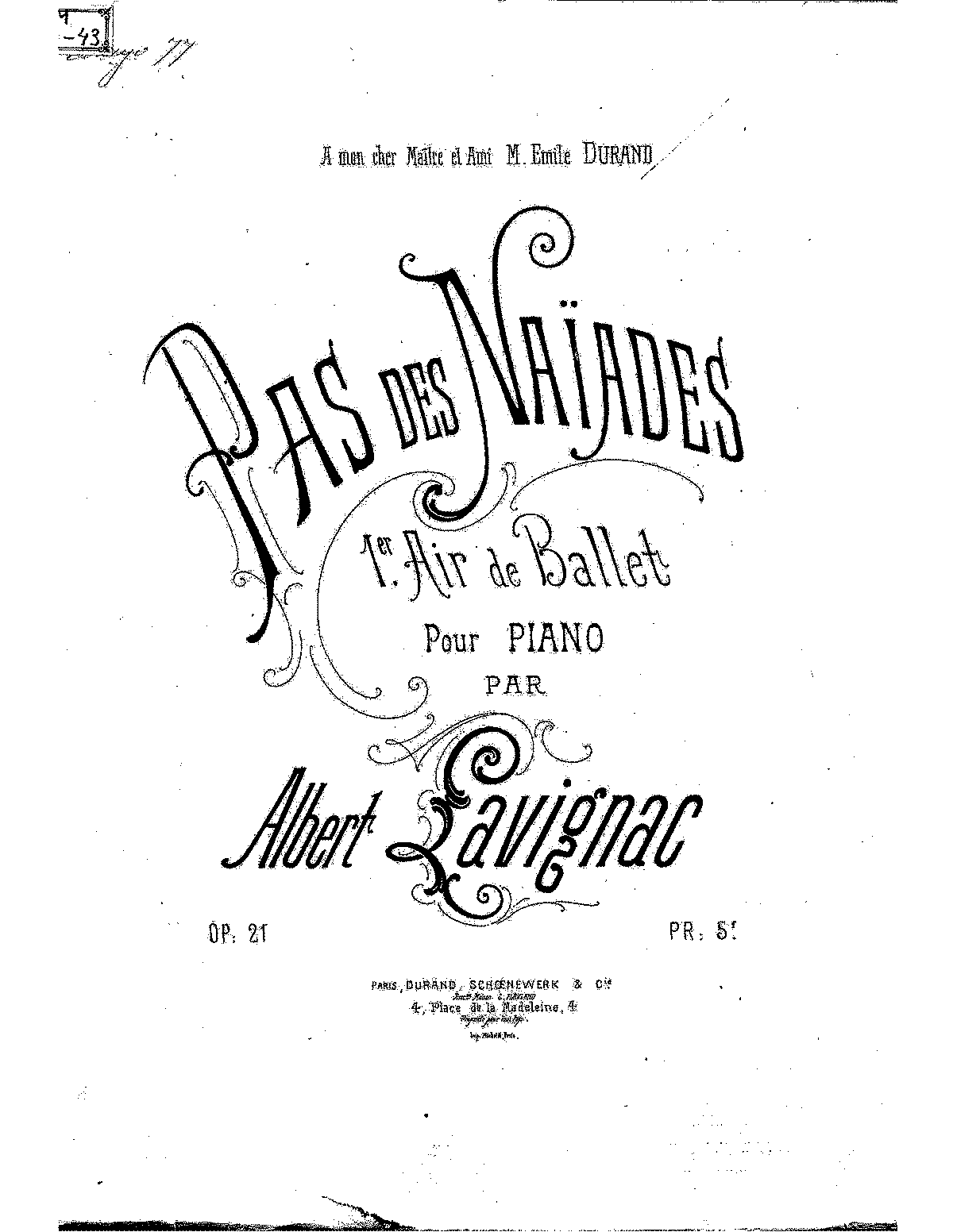Pas des Naïades, Op.21 (Lavignac, Albert) - IMSLP