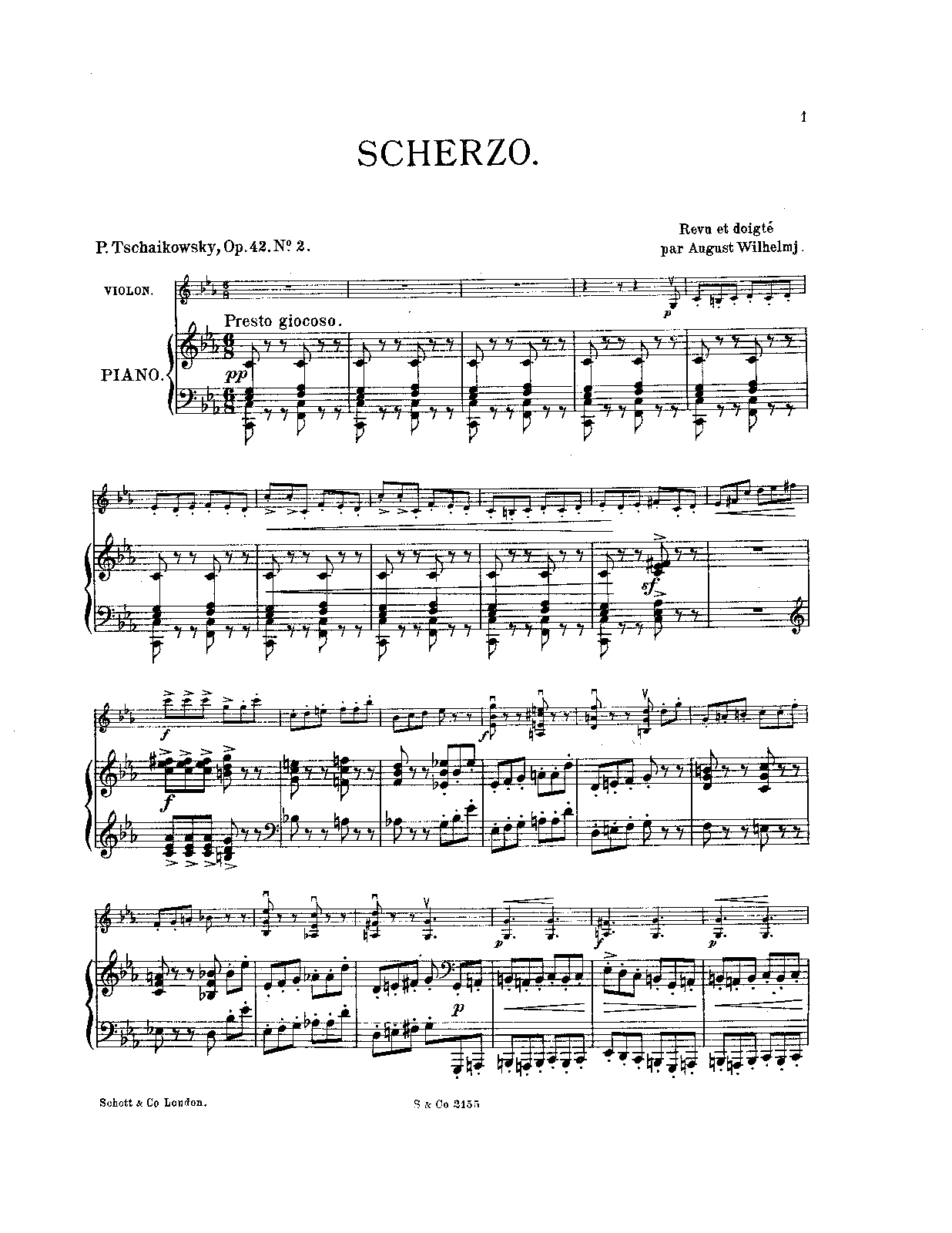 Souvenir d'un lieu cher, Op.42 (Tchaikovsky, Pyotr) IMSLP Free Sheet