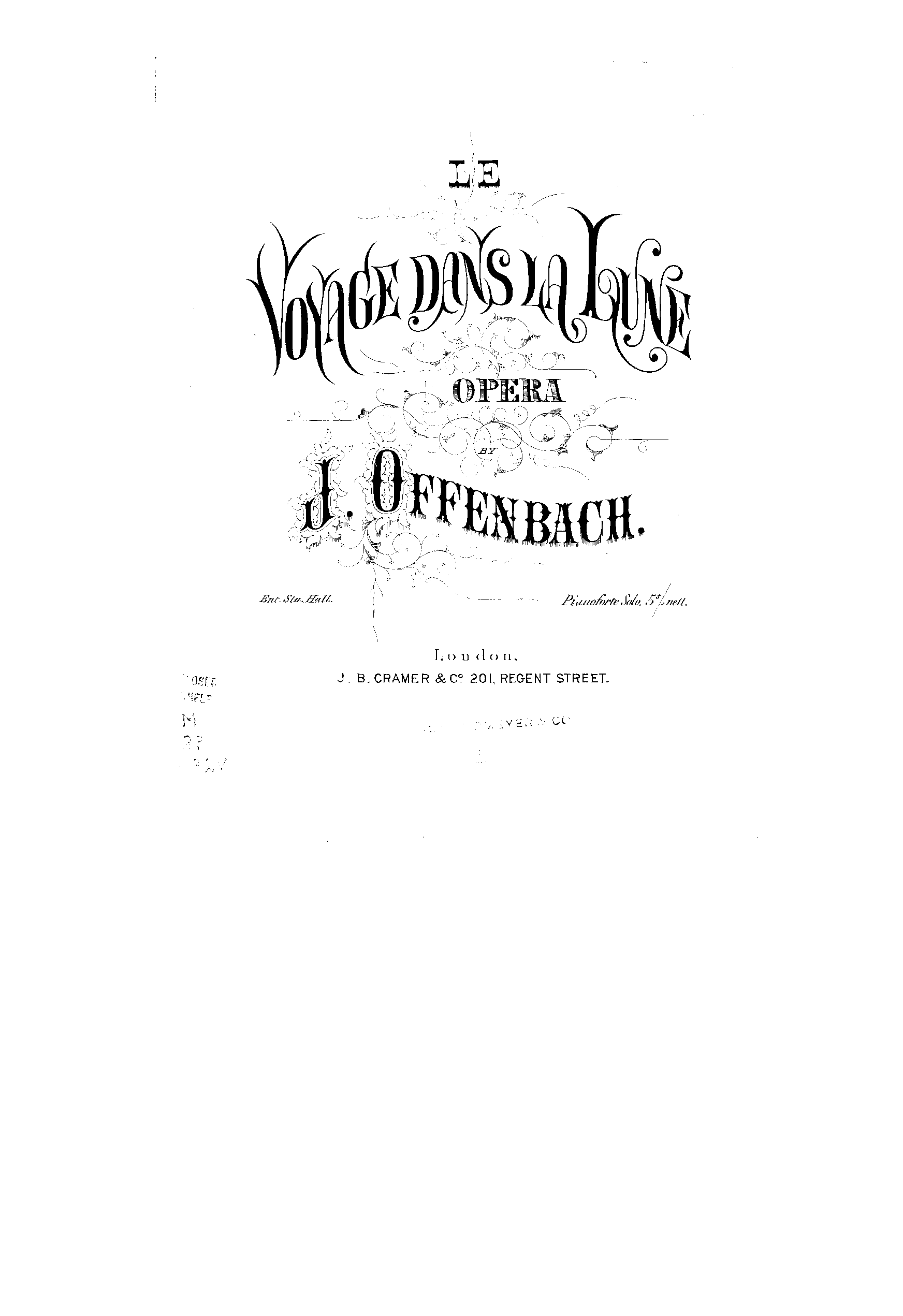 Jacques Offenbach Le Voyage Dans La Lune Le voyage dans la lune (Offenbach, Jacques) - IMSLP: Free Sheet Music