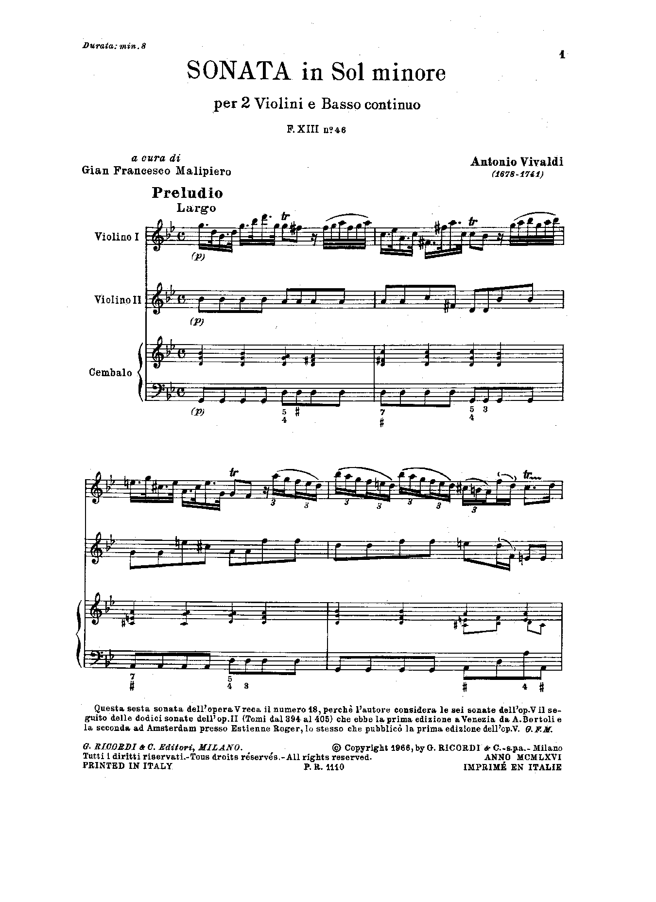 Trio Sonata in G minor