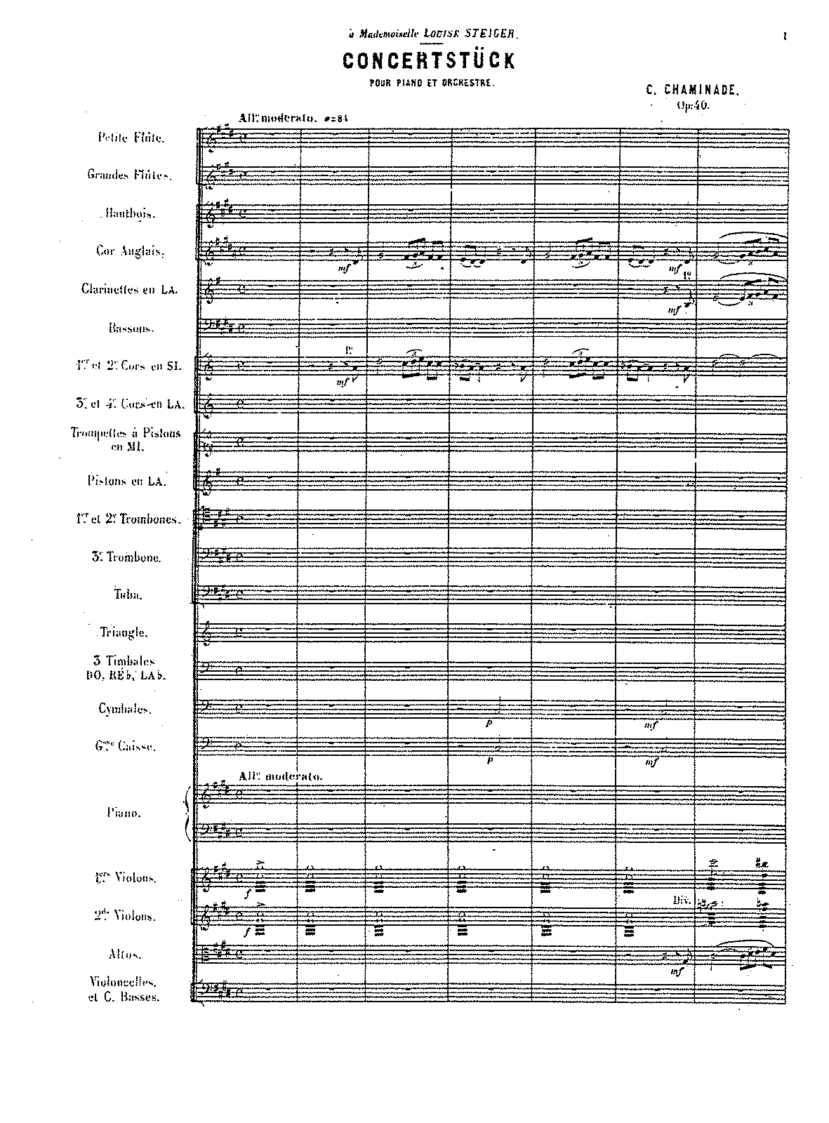 Konzertstück, Op.40 (Chaminade, Cécile) - IMSLP: Free Sheet Music PDF ...
