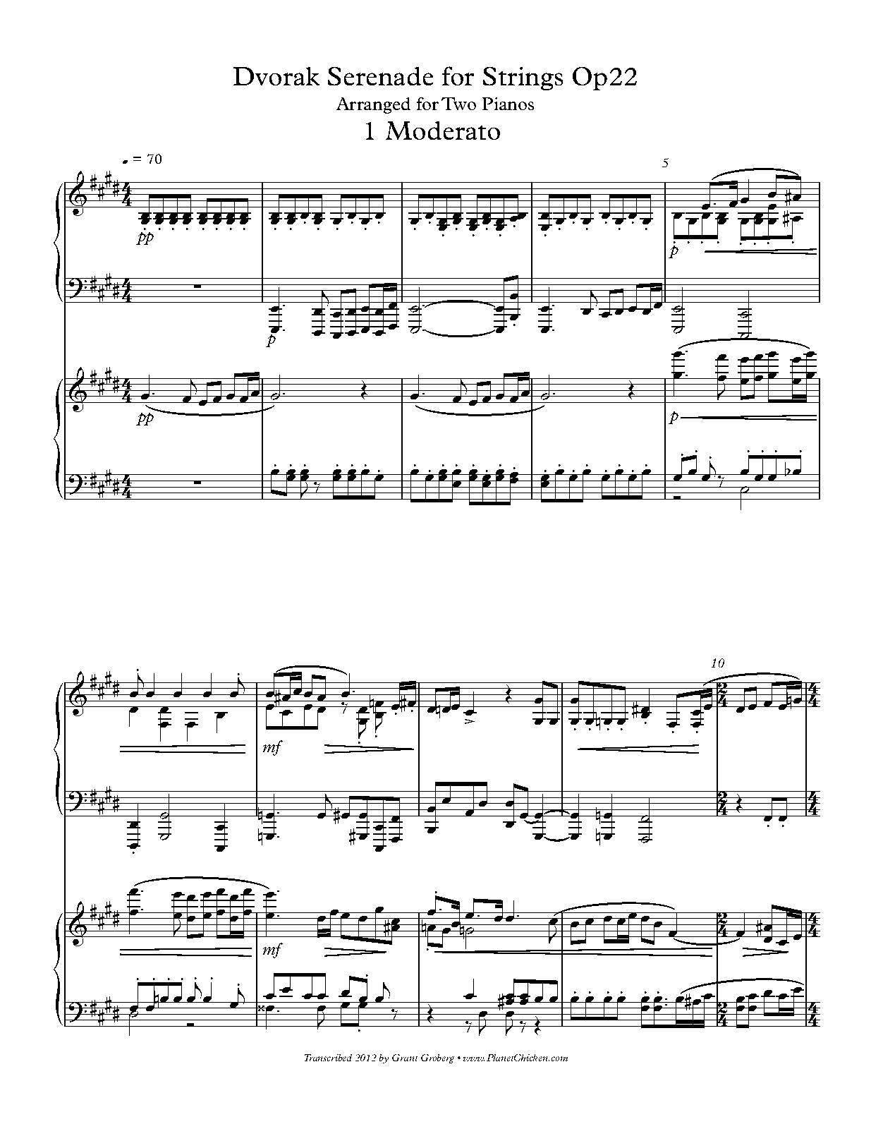 Serenade for Strings, Op.22 (Dvořák, Antonín) IMSLP Free Sheet Music