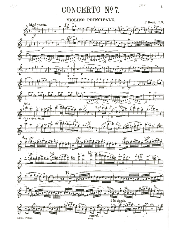 Violin Concerto No.7 in A minor, Op.9 (Rode, Pierre) IMSLP Free