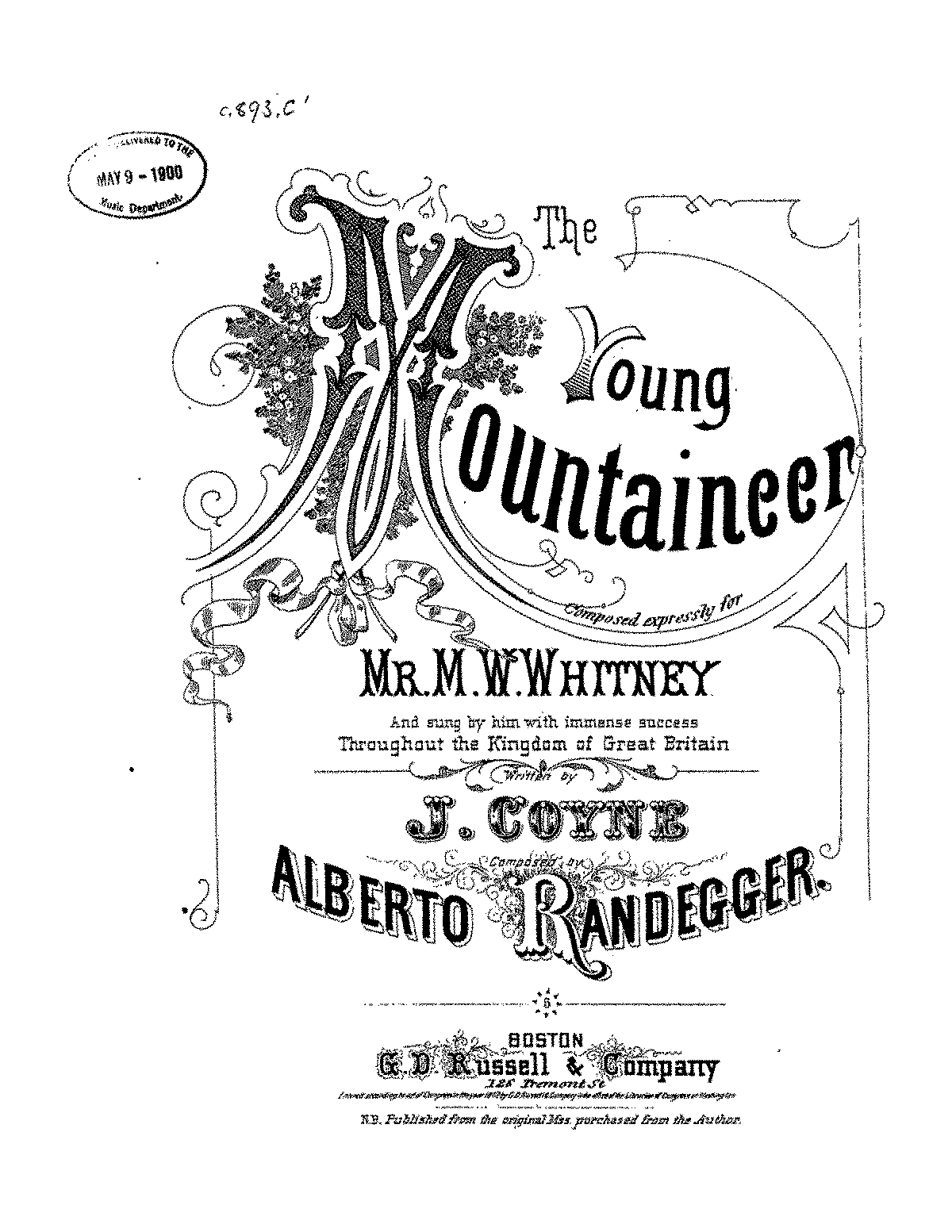 The Young Mountaineer (Randegger, Alberto) - IMSLP