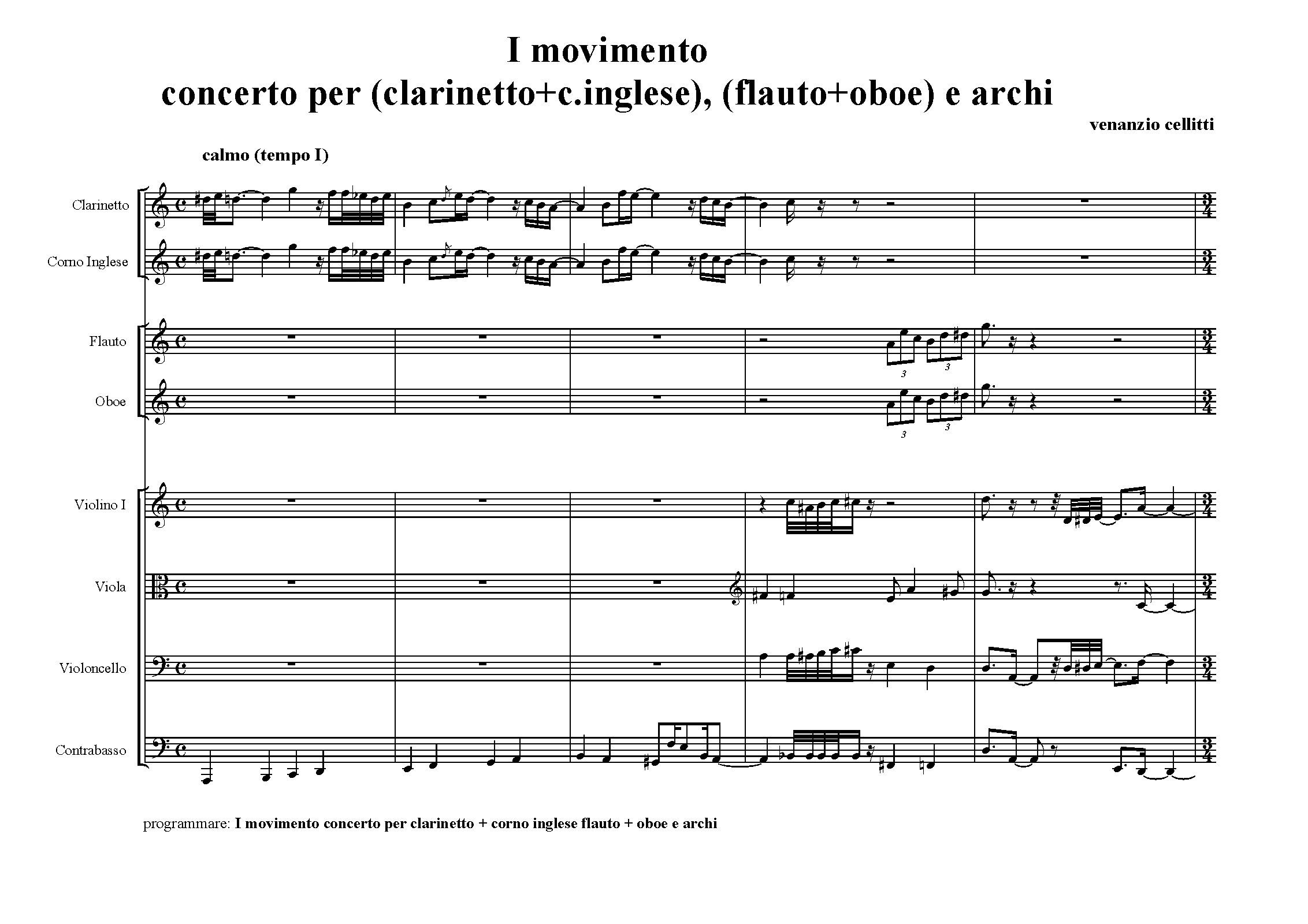 Concerto for English Horn, Flute, Oboe and String Orchestra