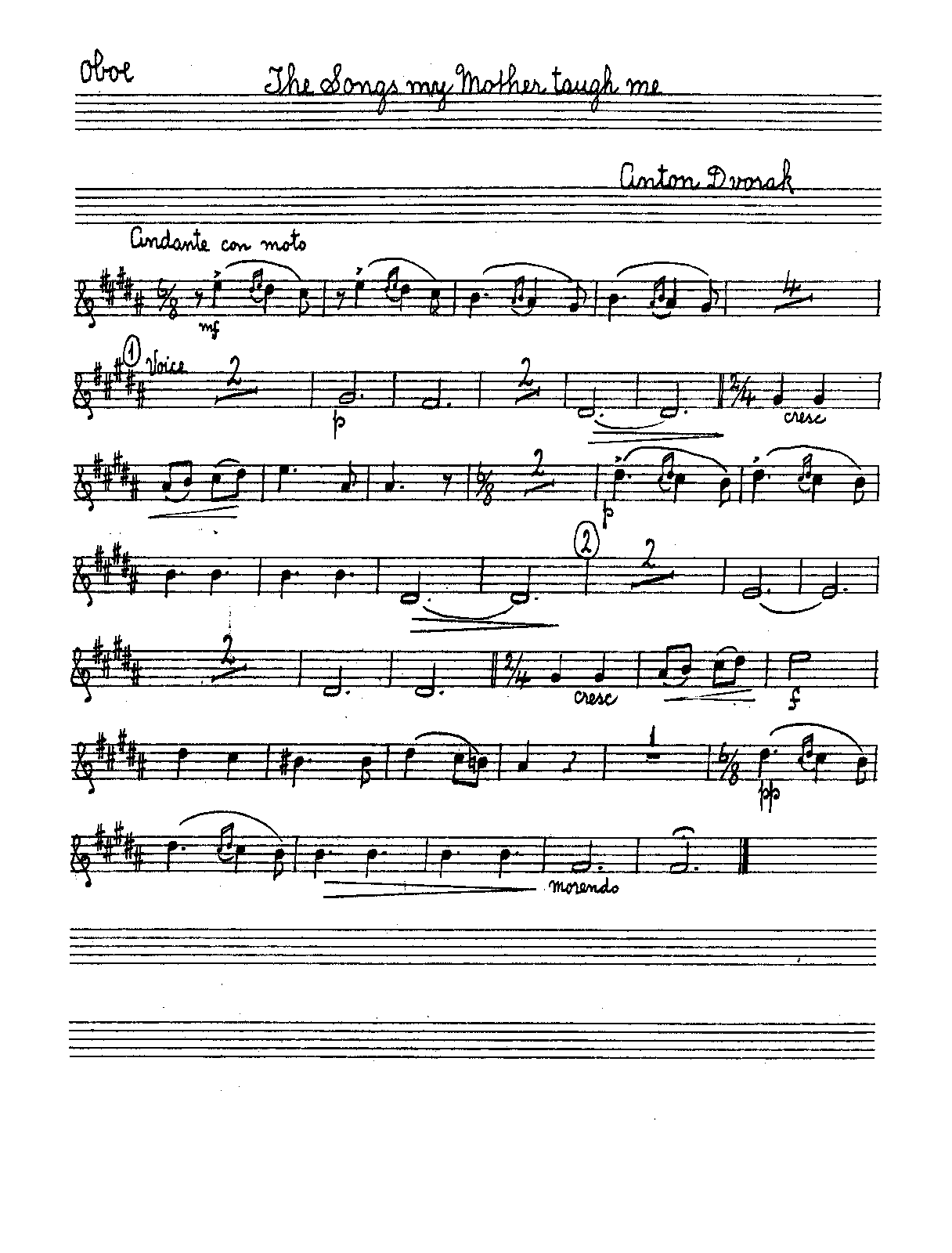 File:PMLP87717-02. DVORAK - SONGS MY MOTHER TAUGHT ME, OP. 55.4 (B) 1 OF 2 - Oboe.pdf