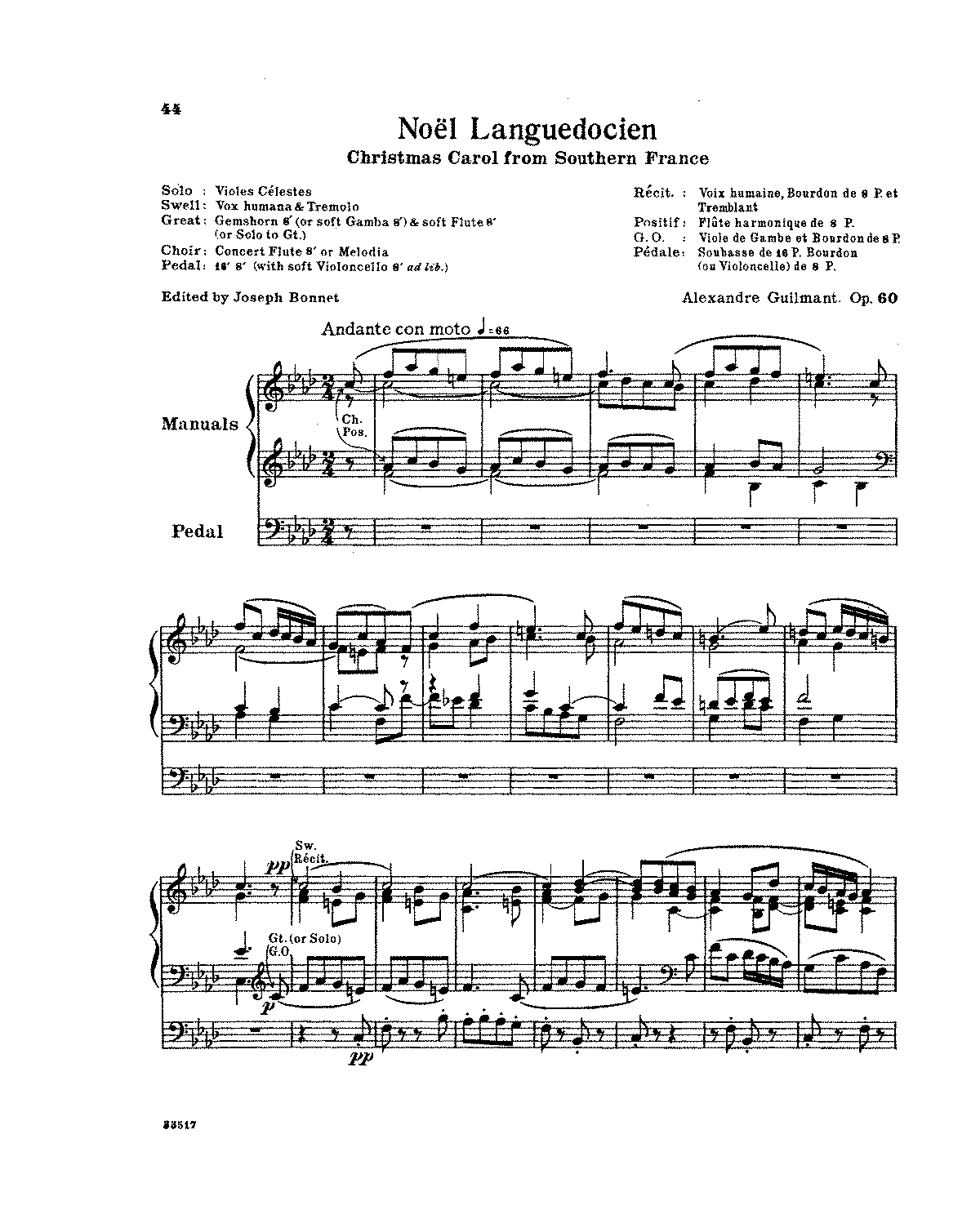 Livre De Noëls, Op.60 (Guilmant, Alexandre) - IMSLP: Free Sheet Music ...