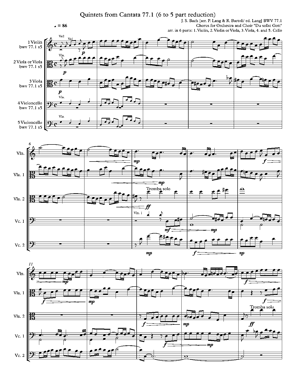 Du sollt Gott, deinen Herren, lieben, BWV 77 (Bach, Johann Sebastian