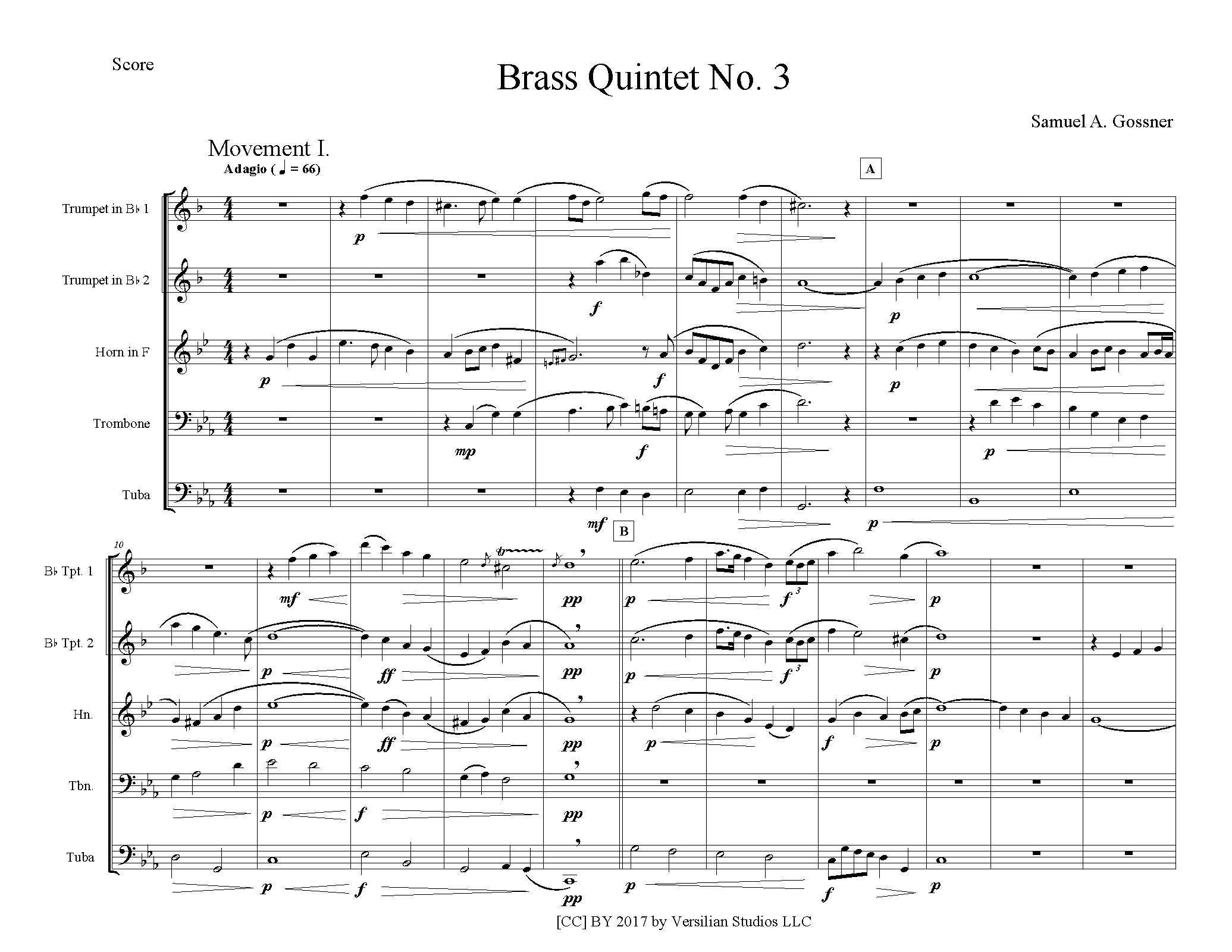 Brass Quintet No.3 (Gossner, Samuel Arthur) IMSLP