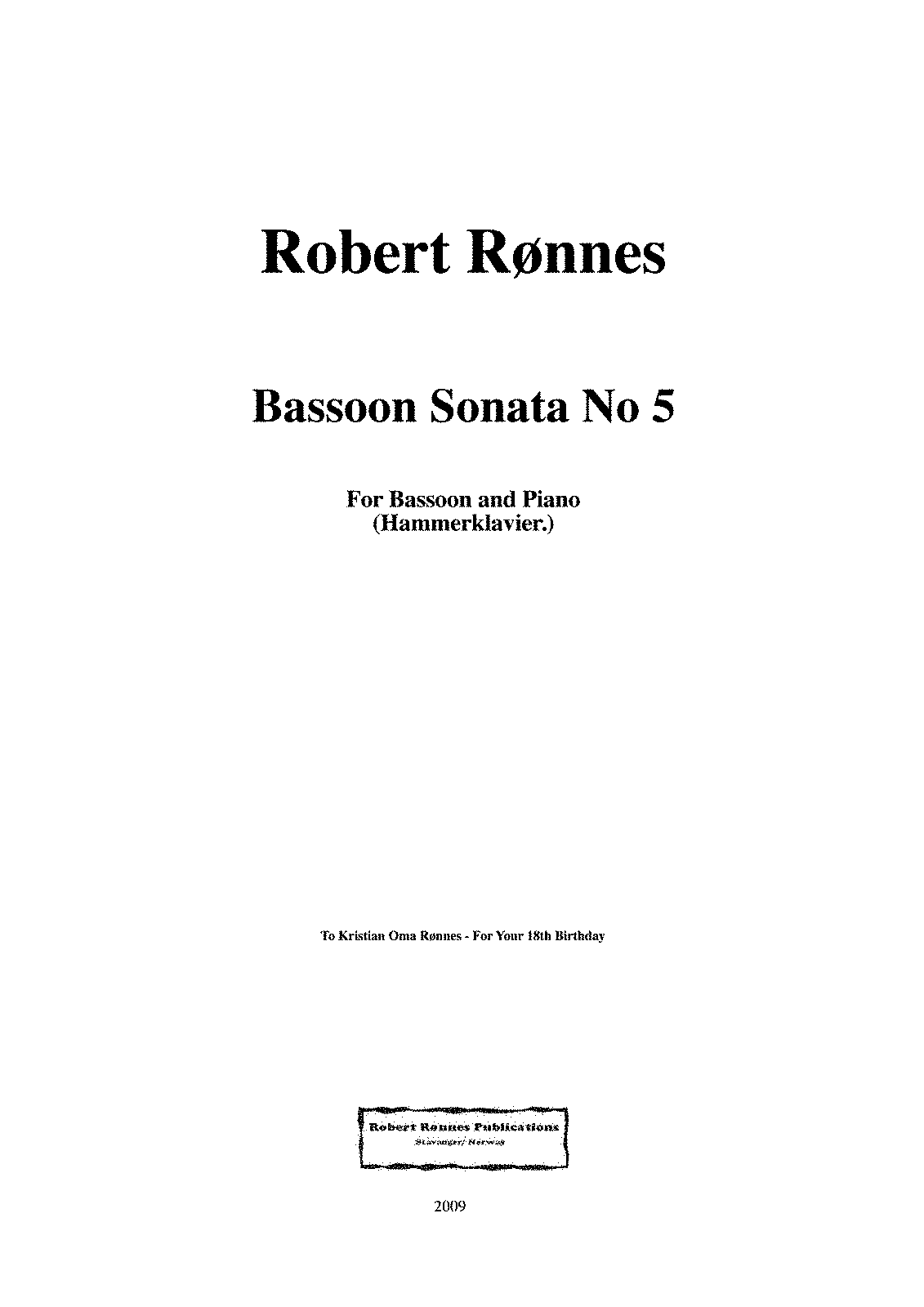 Bassoon Sonata No.5 (Rønnes, Robert) IMSLP