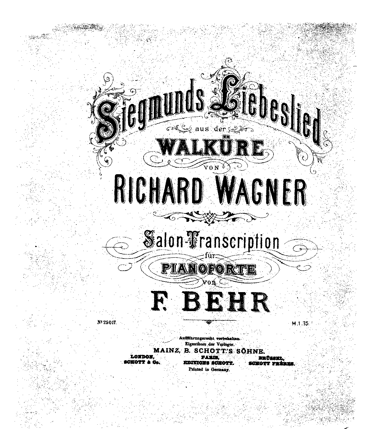 Die Walküre, WWV 86B (Wagner, Richard) - IMSLP: Free Sheet Music PDF ...