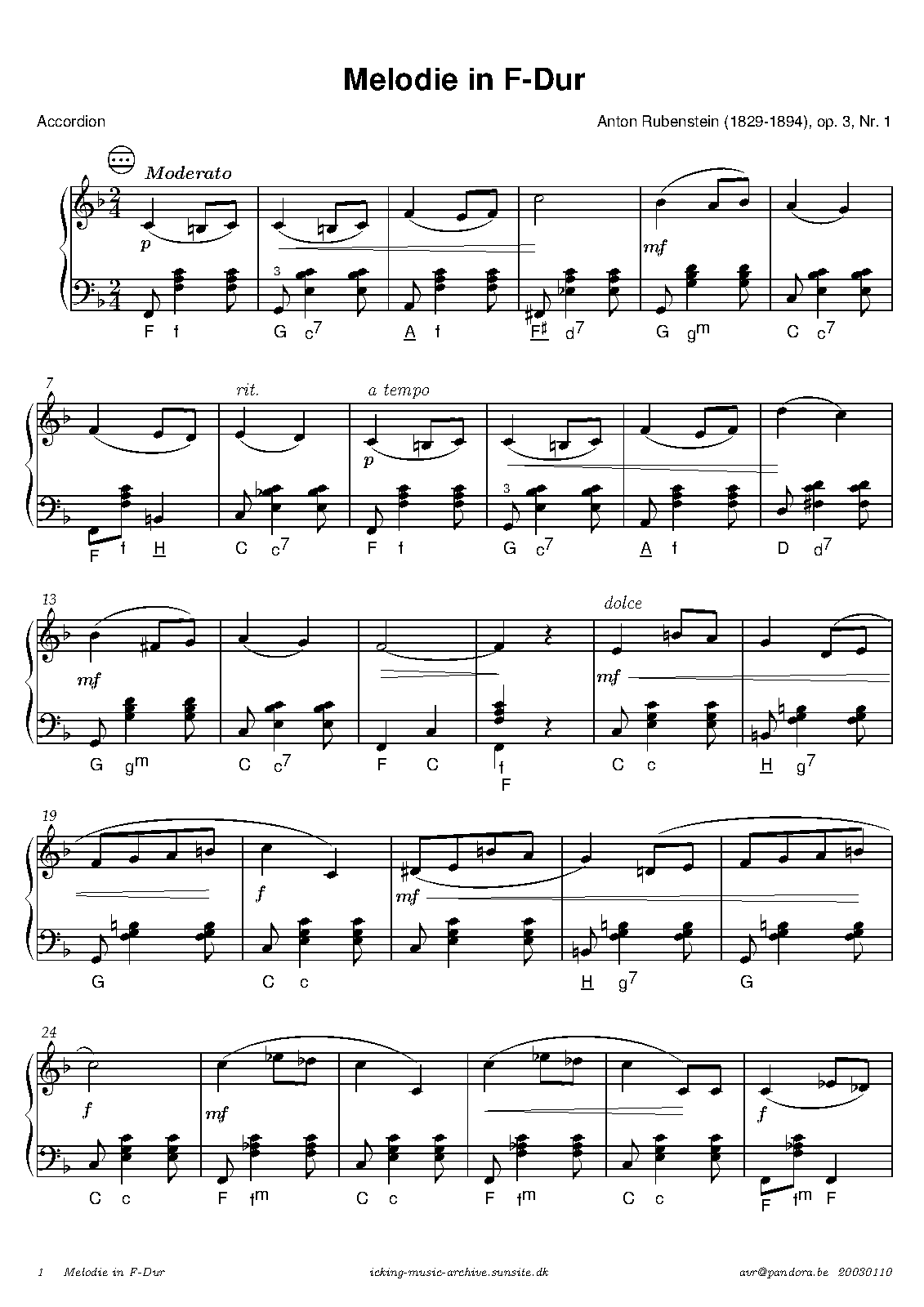 2 Mélodies, Op.3 (Rubinstein, Anton) IMSLP Free Sheet Music PDF Download