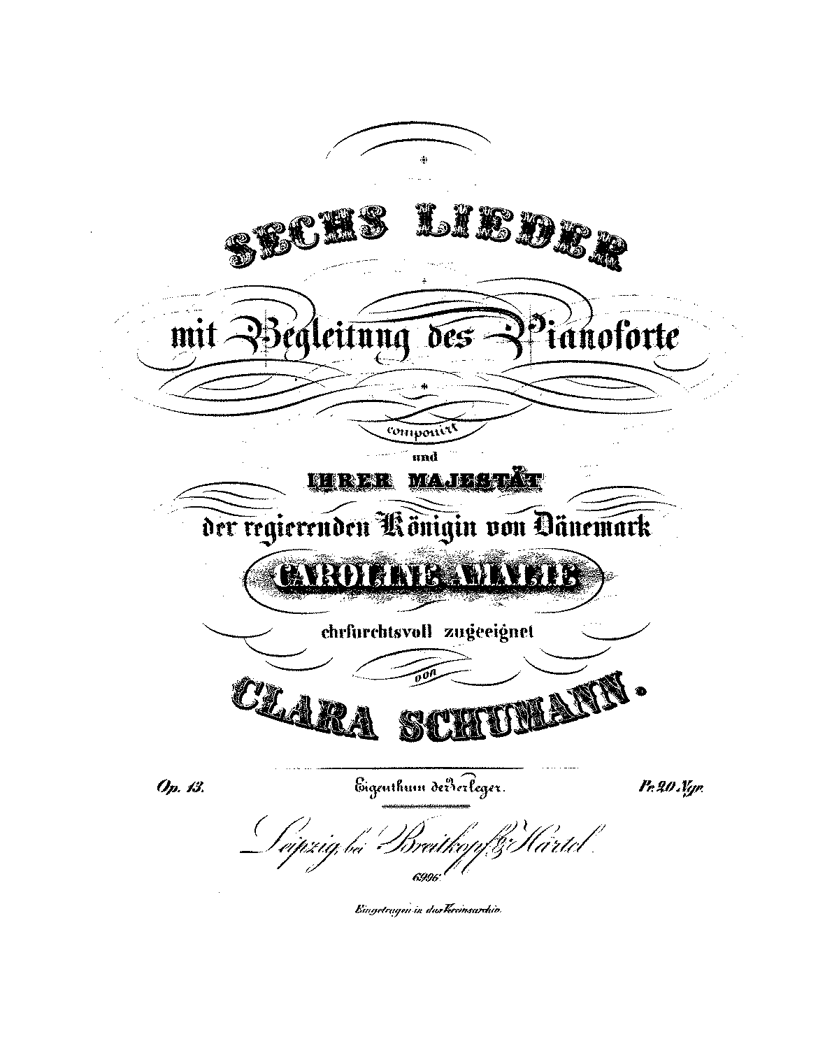 Clara Schumann Lieder