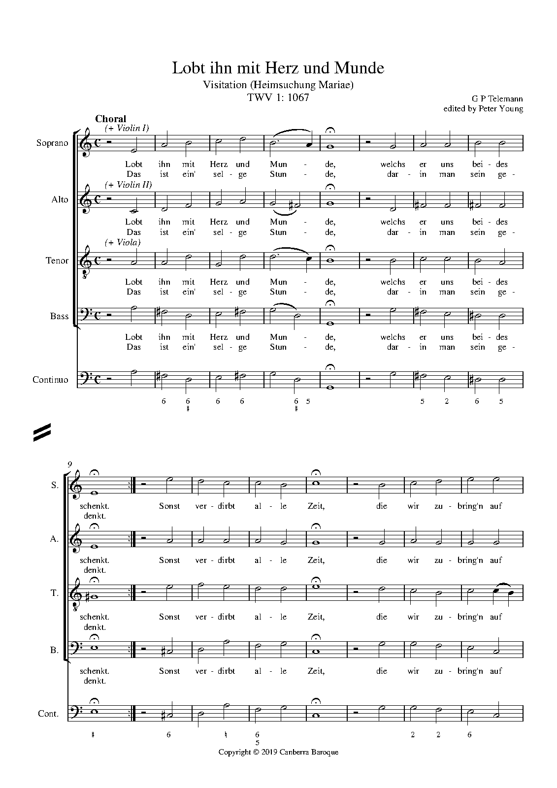 Lobt ihn mit Herz und Munde, TWV 11067 (Telemann, Philipp) IMSLP