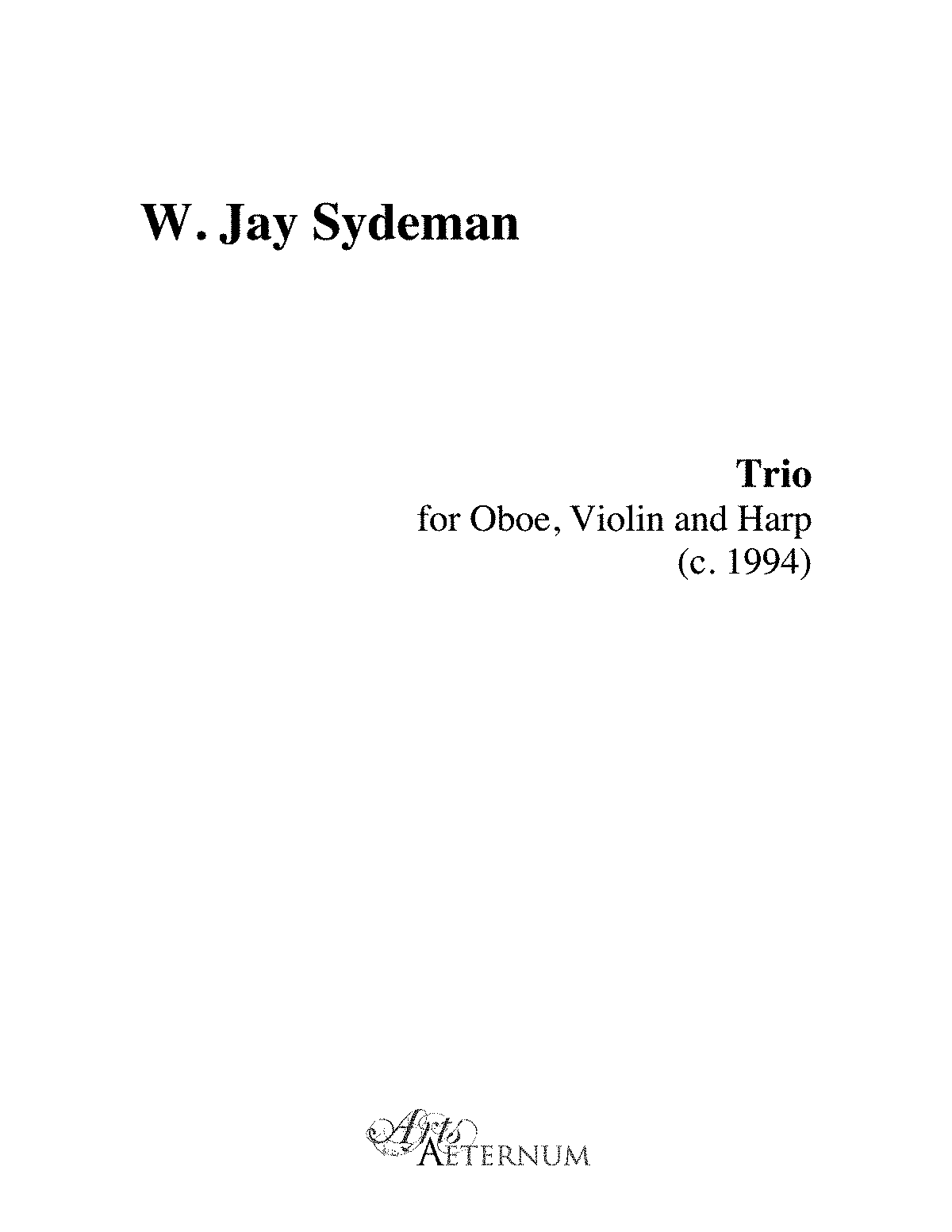 Trio for Oboe, Violin and Guitar (Sydeman, William Jay) IMSLP