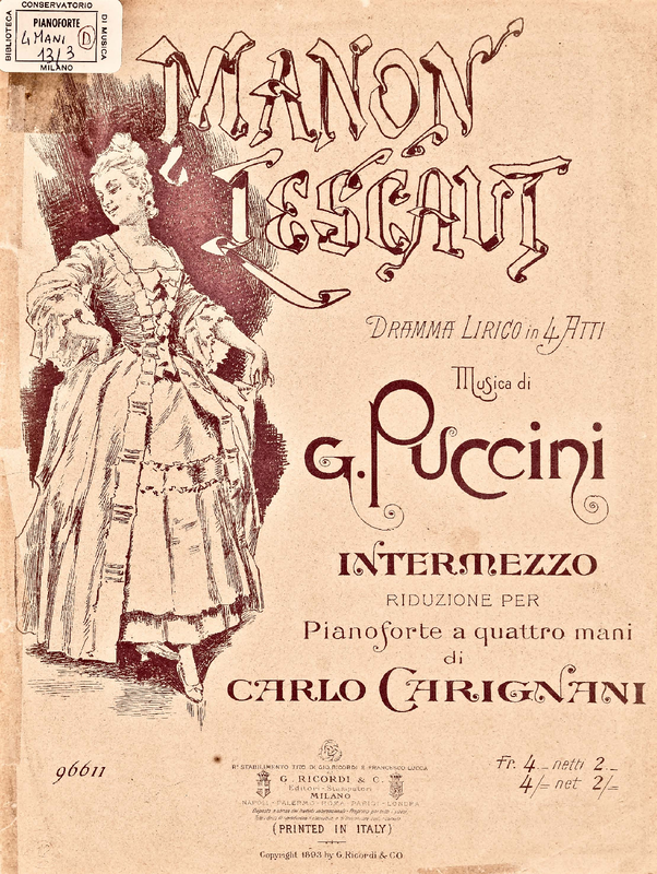 Manon Lescaut, SC 64 (Puccini, IMSLP