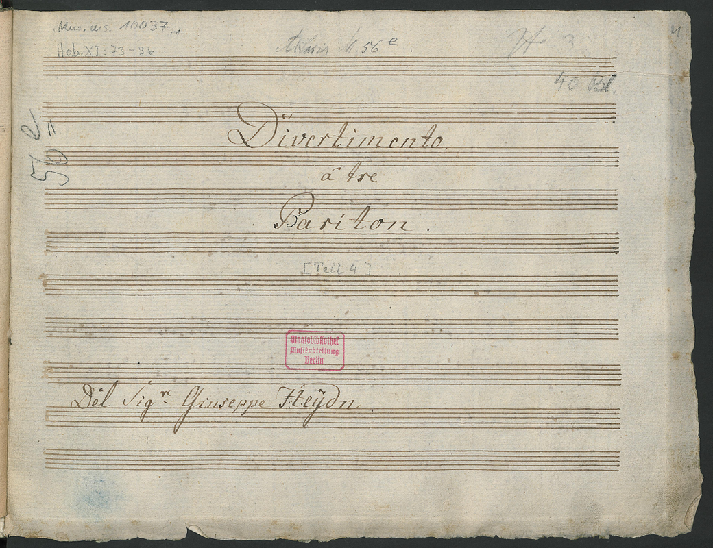 72 Baryton Trios, Hob.XI2596 (Haydn, Joseph) IMSLP Free Sheet