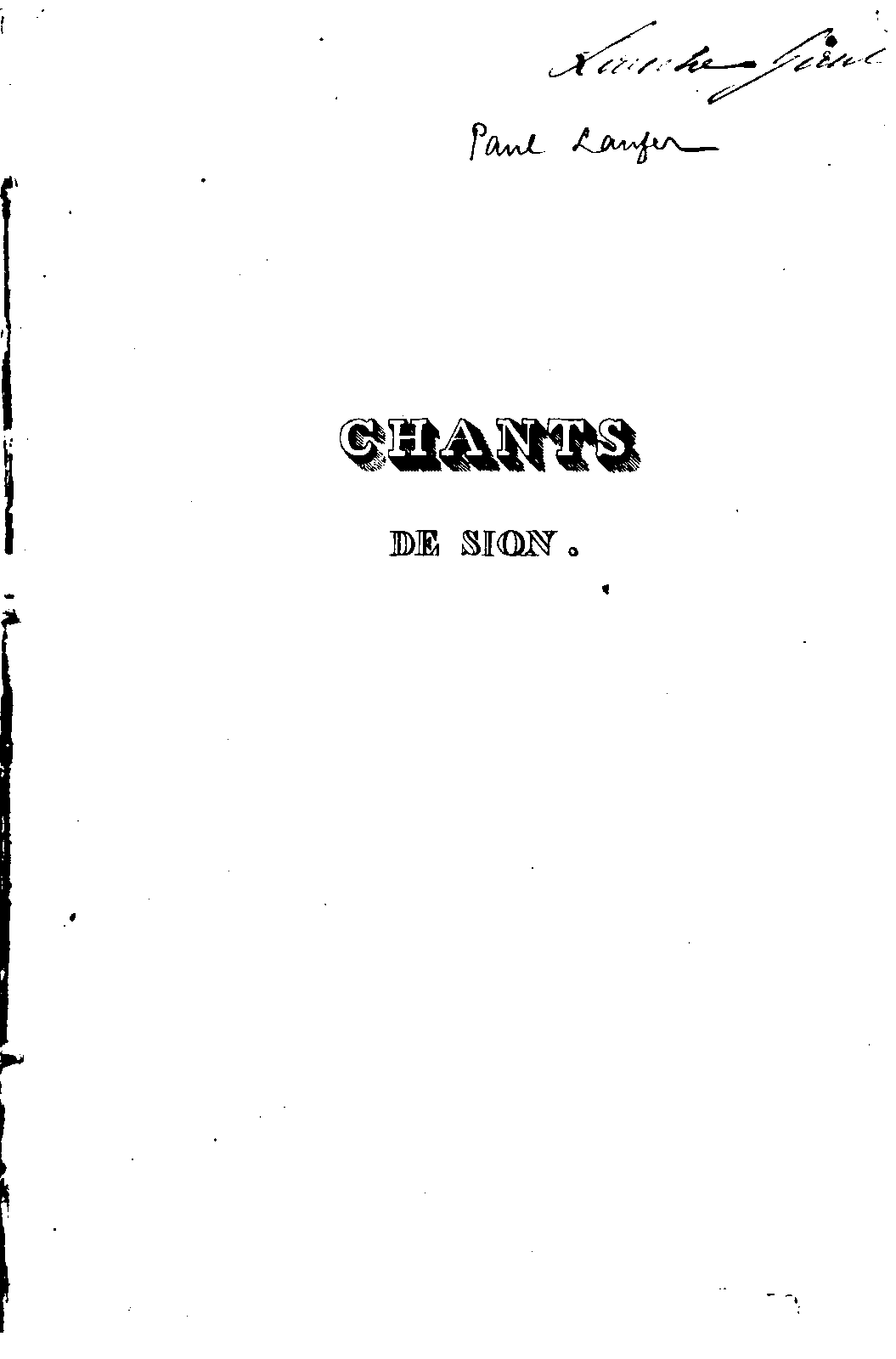 Chants de Sion (Malan, César) - IMSLP