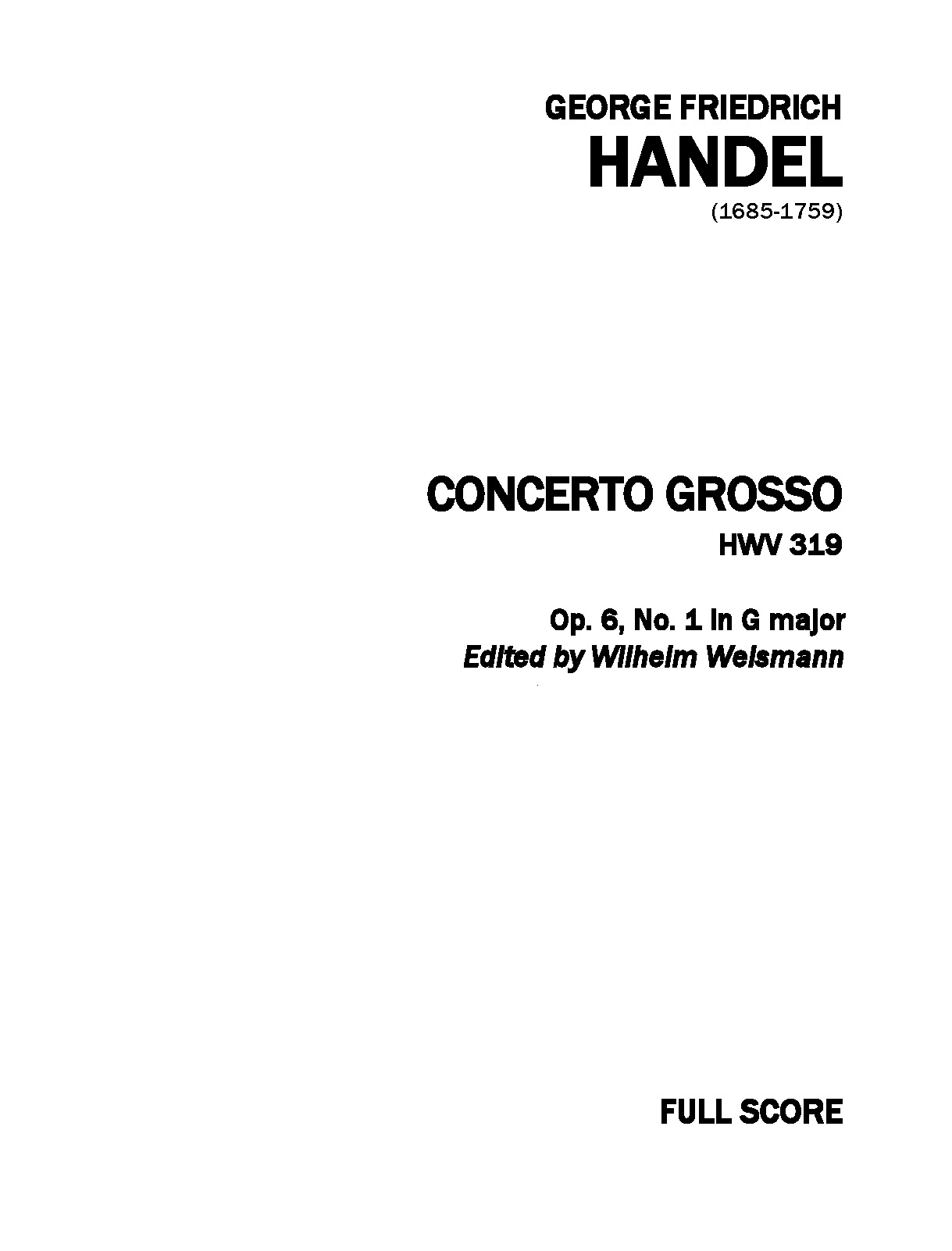 Concerto Grosso in G major