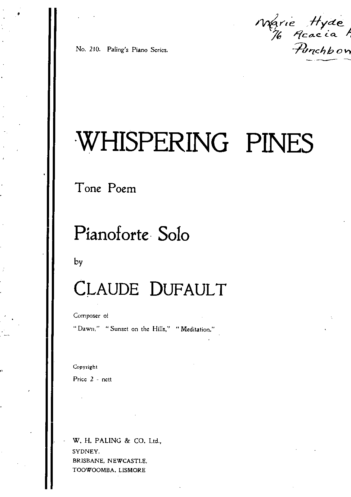 Whispering pines piano radio