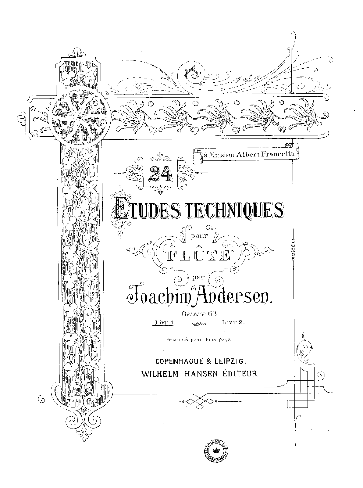 24 Technical Etudes for Flute, Op.63 (Andersen, Joachim) IMSLP