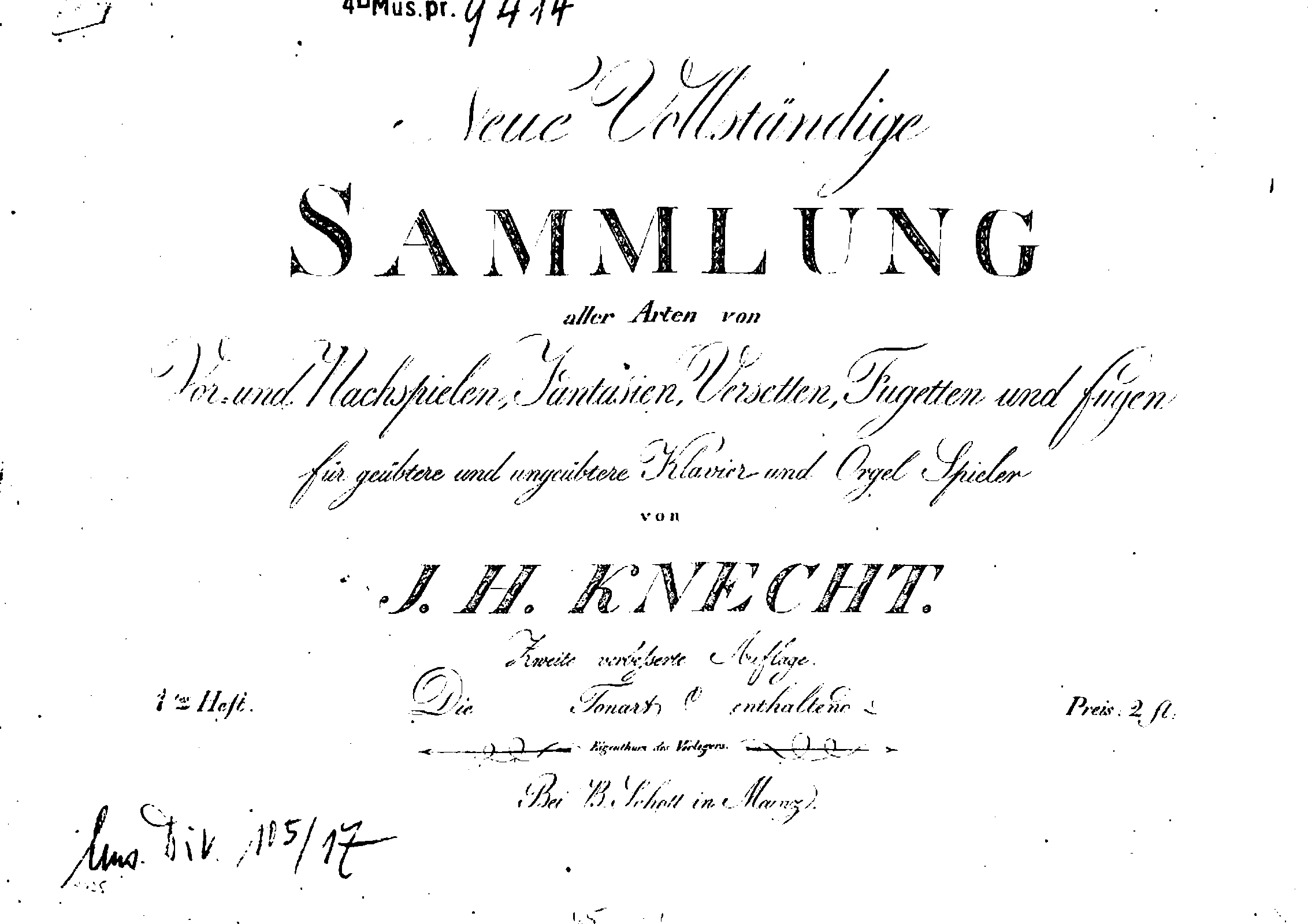 Neue Vollständige Sammlung (Knecht, Justin Heinrich) - IMSLP/Petrucci Music Library: Free Public Domain Sheet Music