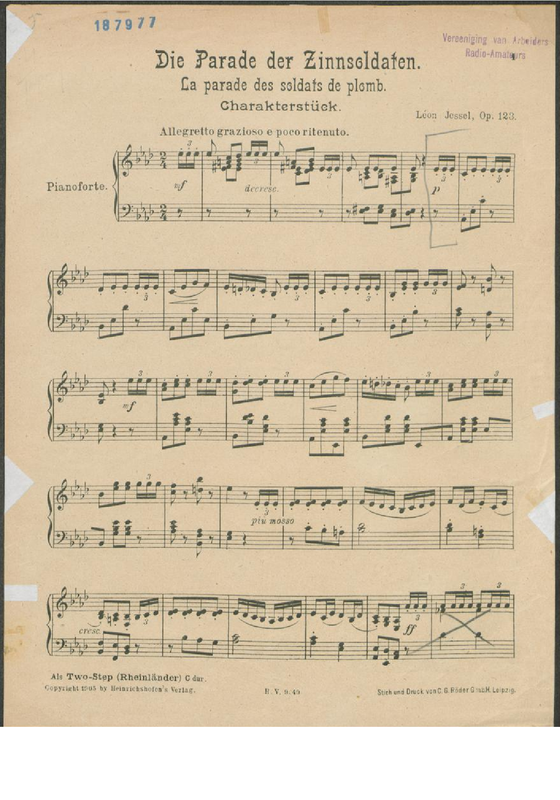 plate full free sheet n download Zinnsoldaten, (Jessel, Parade Léon)  Die Op.123 der IMSLP