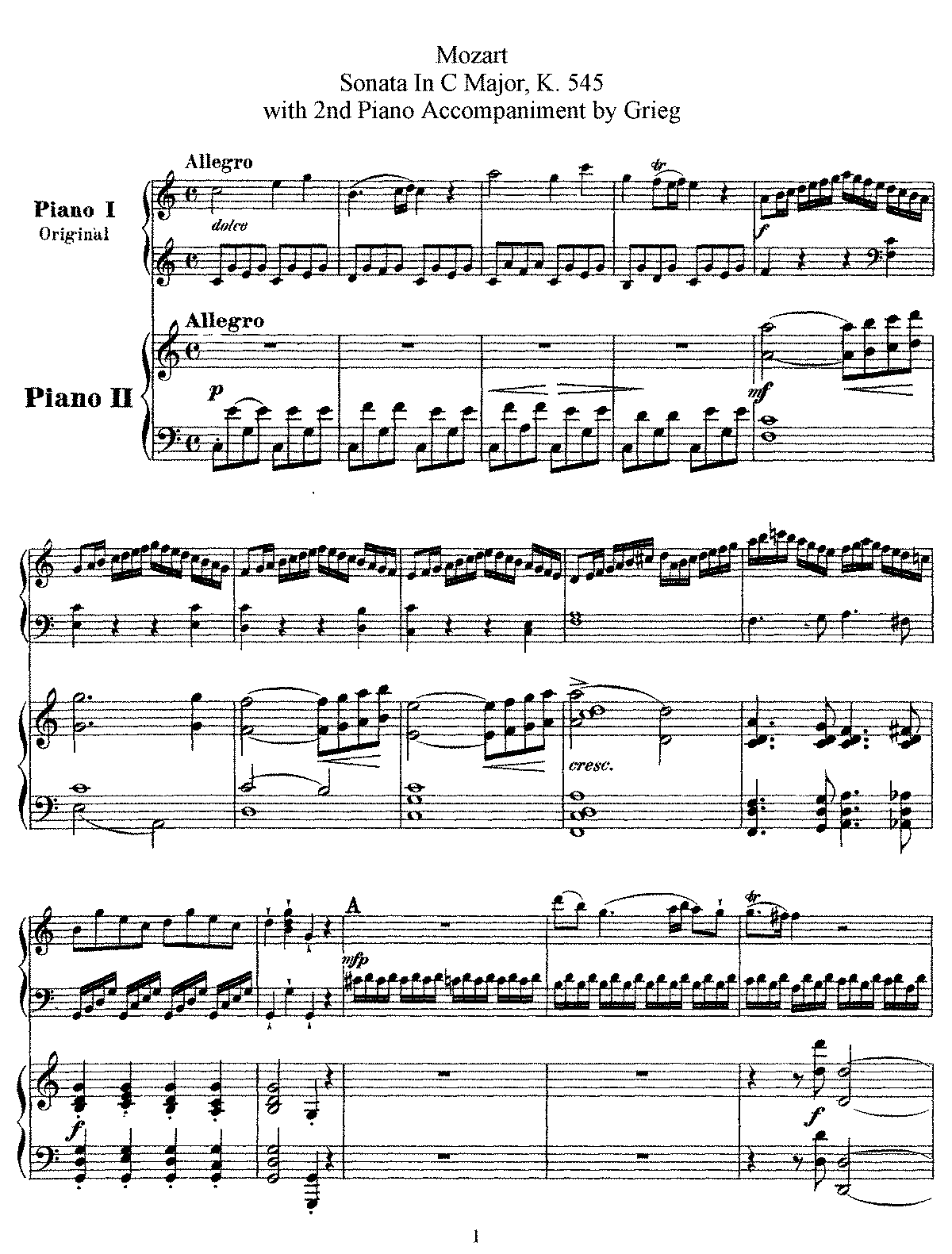 Piano Sonata No.16 in C major, K.545 (Mozart, Wolfgang Amadeus) - IMSLP