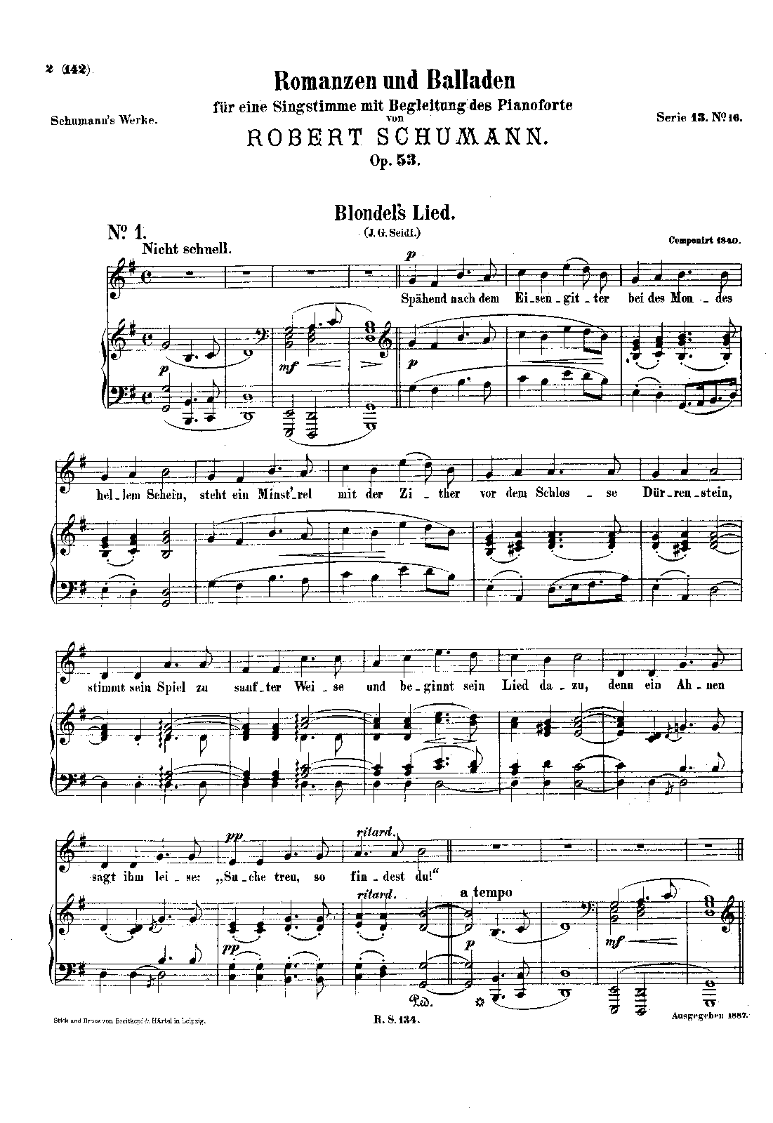 Romanzen und Balladen, Vol.III