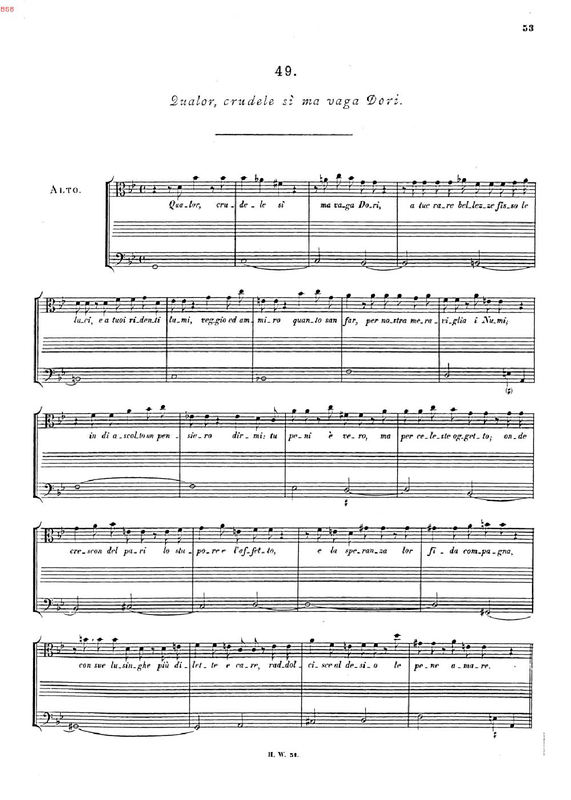 Qualor, crudele sì mi vaga Dori