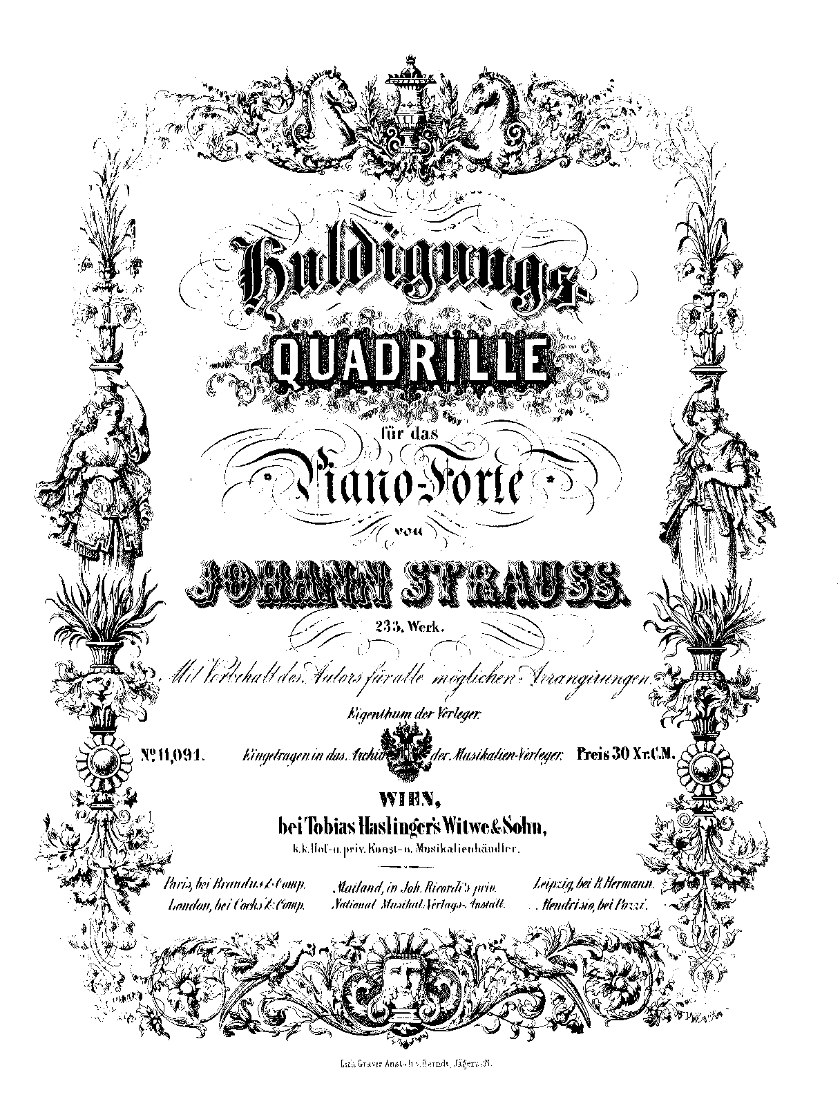 Huldigungs-Quadrille, Op.233
