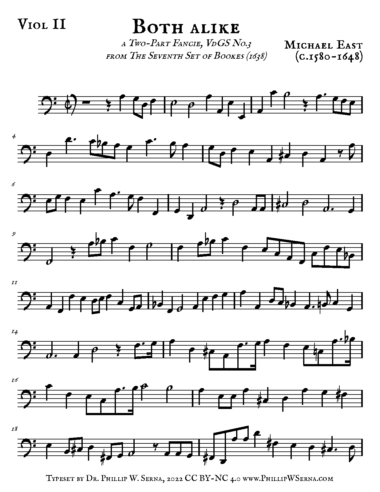 File:PMLP729534-East - Both alike for 2 Bass Viols, VdGS No.3 from the Seventh Set of Bookes (1638) - Viol II.pdf
