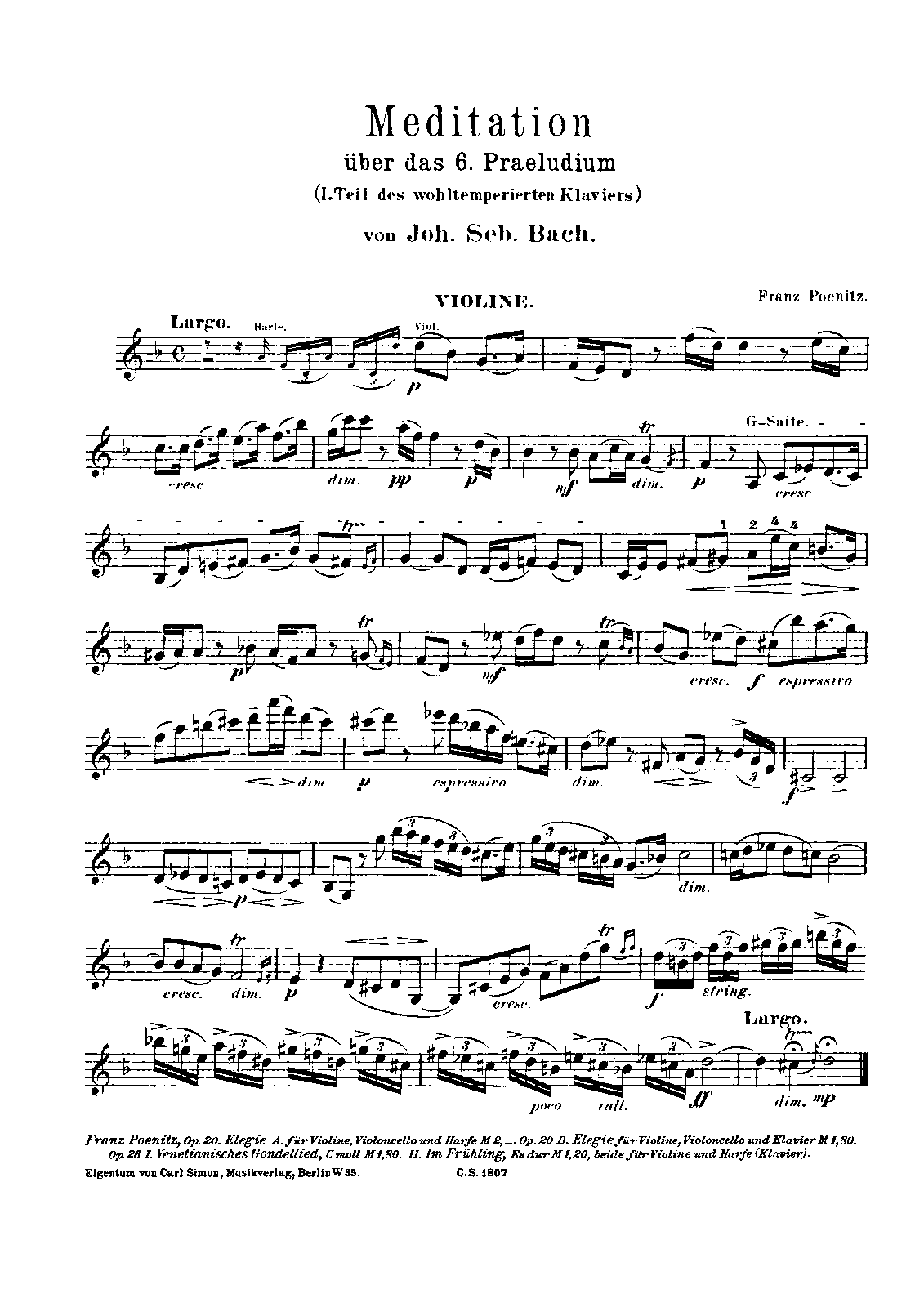 File:PMLP306444-Poenitz, Franz, Meditation on the 6th. Prelude of The Well-Tempered Clavier I, VlPart mono.pdf