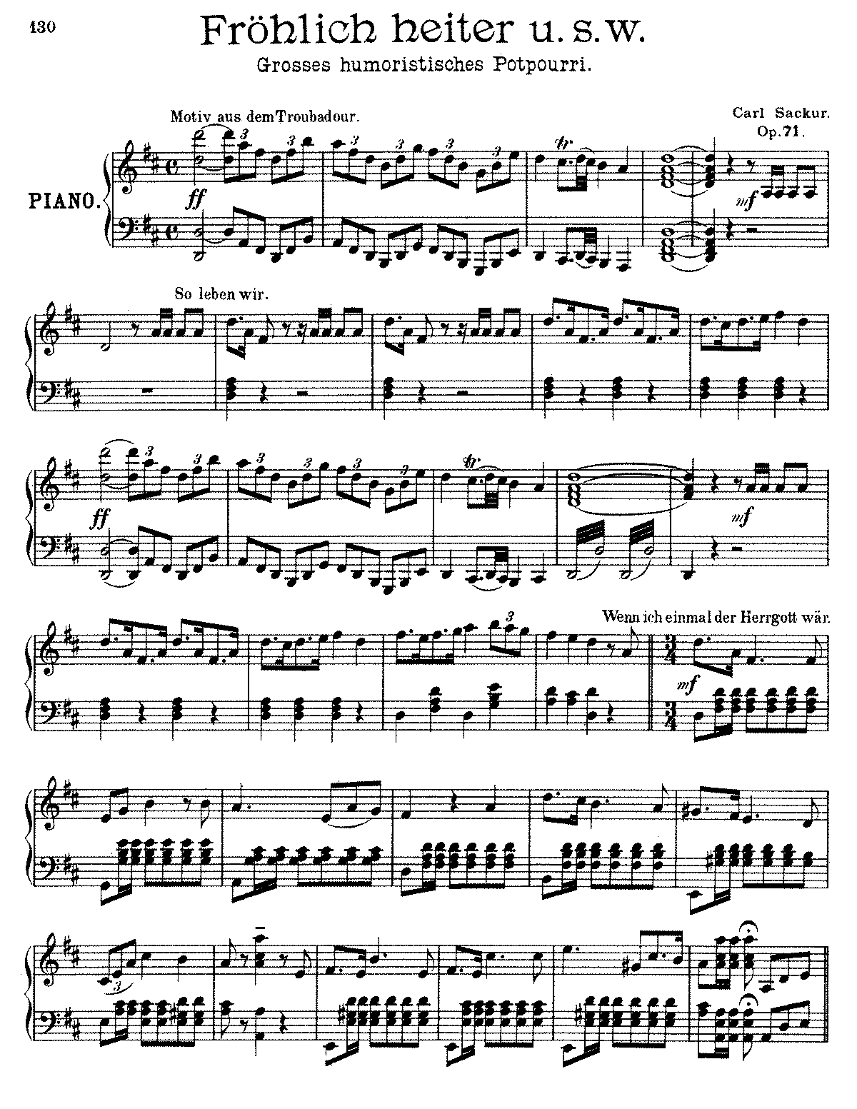 Fröhlich heiter u.s.w., Op.71 (Sackur, Carl) - IMSLP