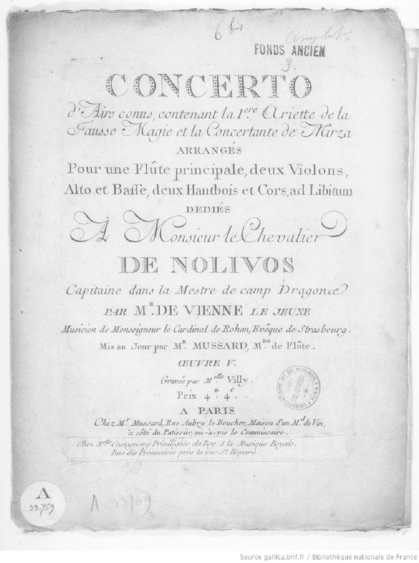 Flute Concerto d'Airs connus, Op.5 (Devienne, François) IMSLP