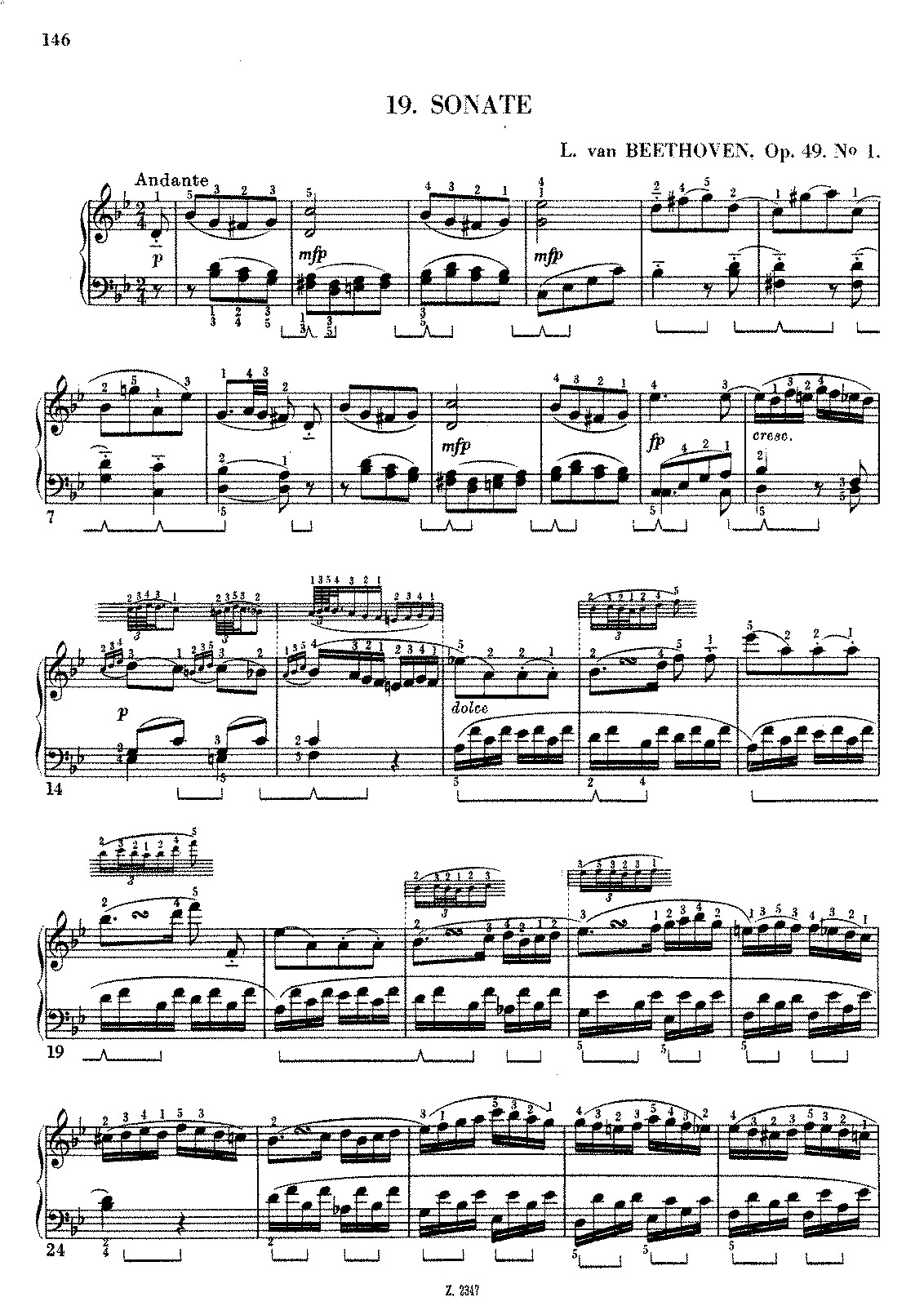 Piano Sonata No.19, Op.49 No.1 (Beethoven, Ludwig van) - IMSLP: Free ...