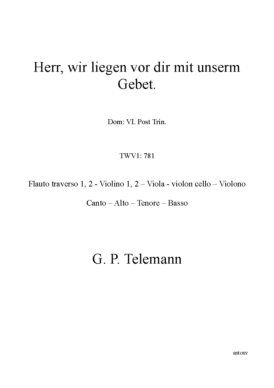 Herr, wir liegen vor dir mit unserm Gebet