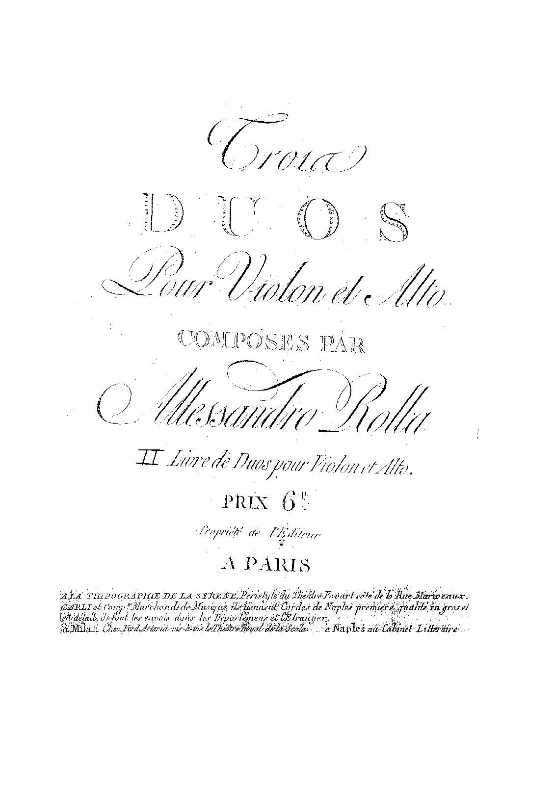 3 Duos for Violin and Viola