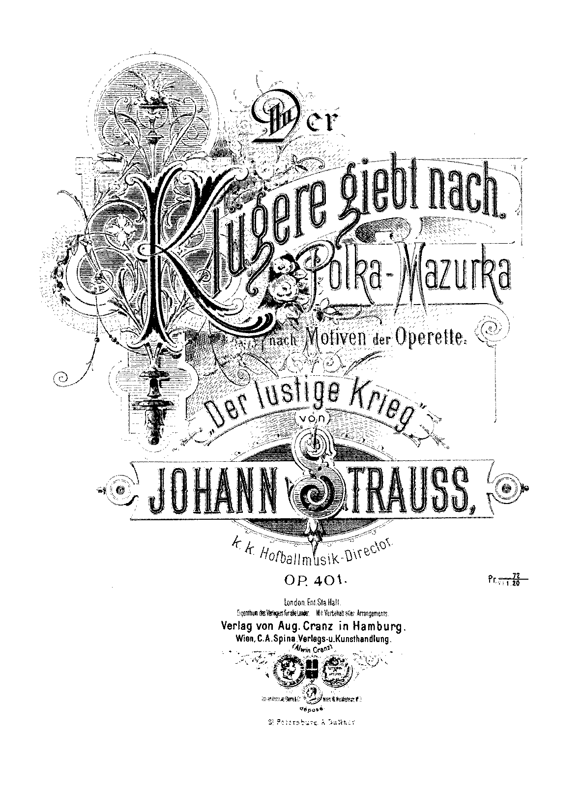 Der Klügere gibt nach, Op.401