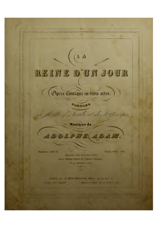 La reine d'un jour